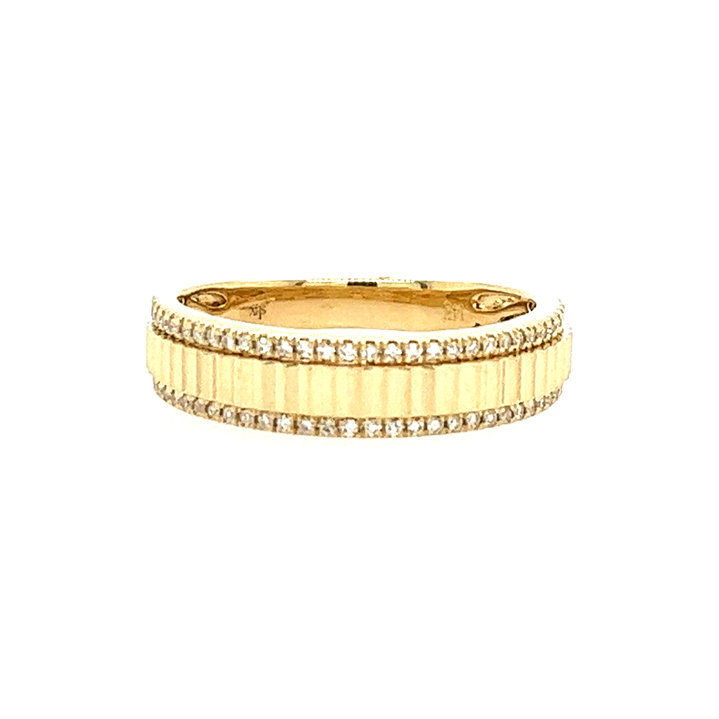 14K Yellow Gold Diamond Fashion Ring
