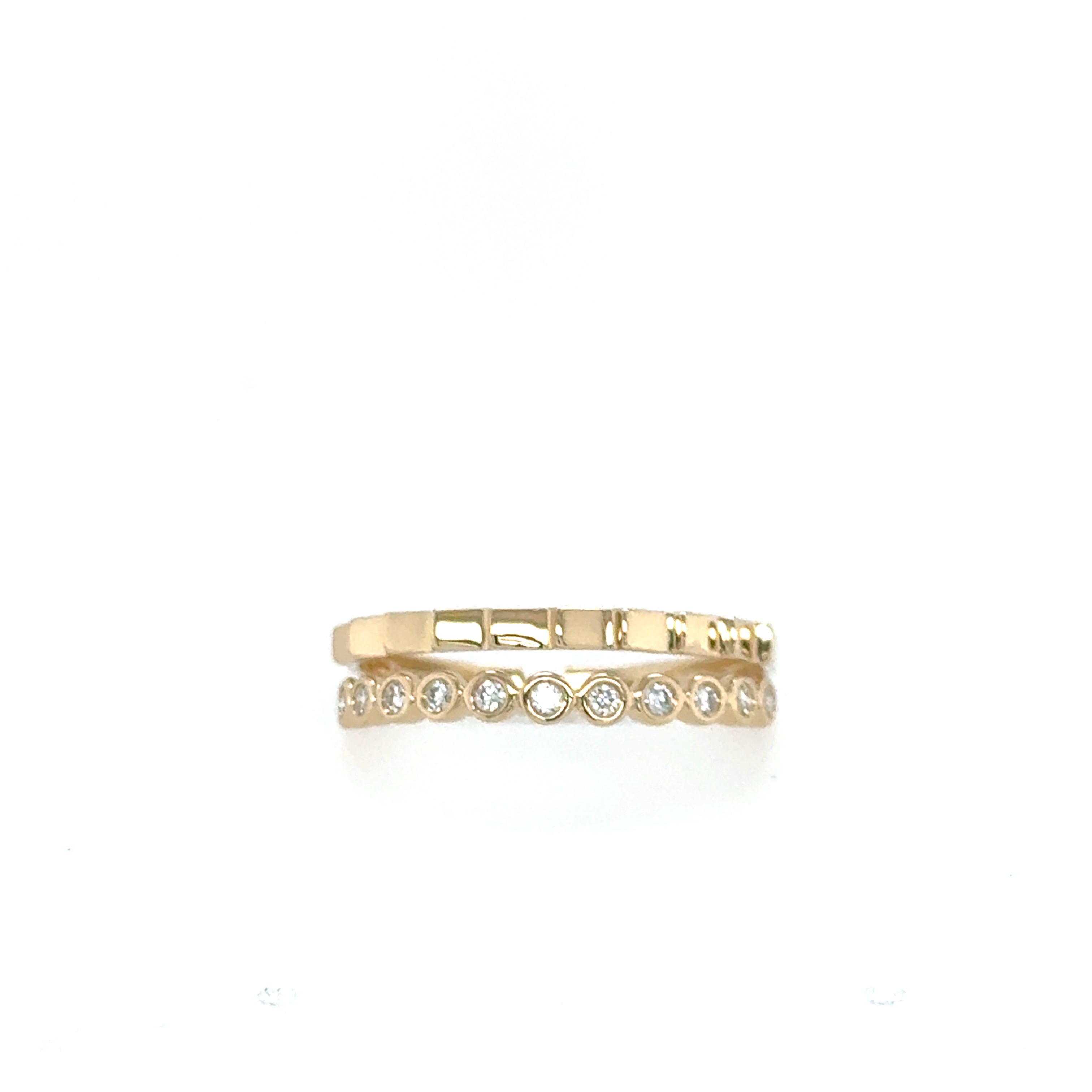 14K Yellow Gold Diamond Fashion Ring