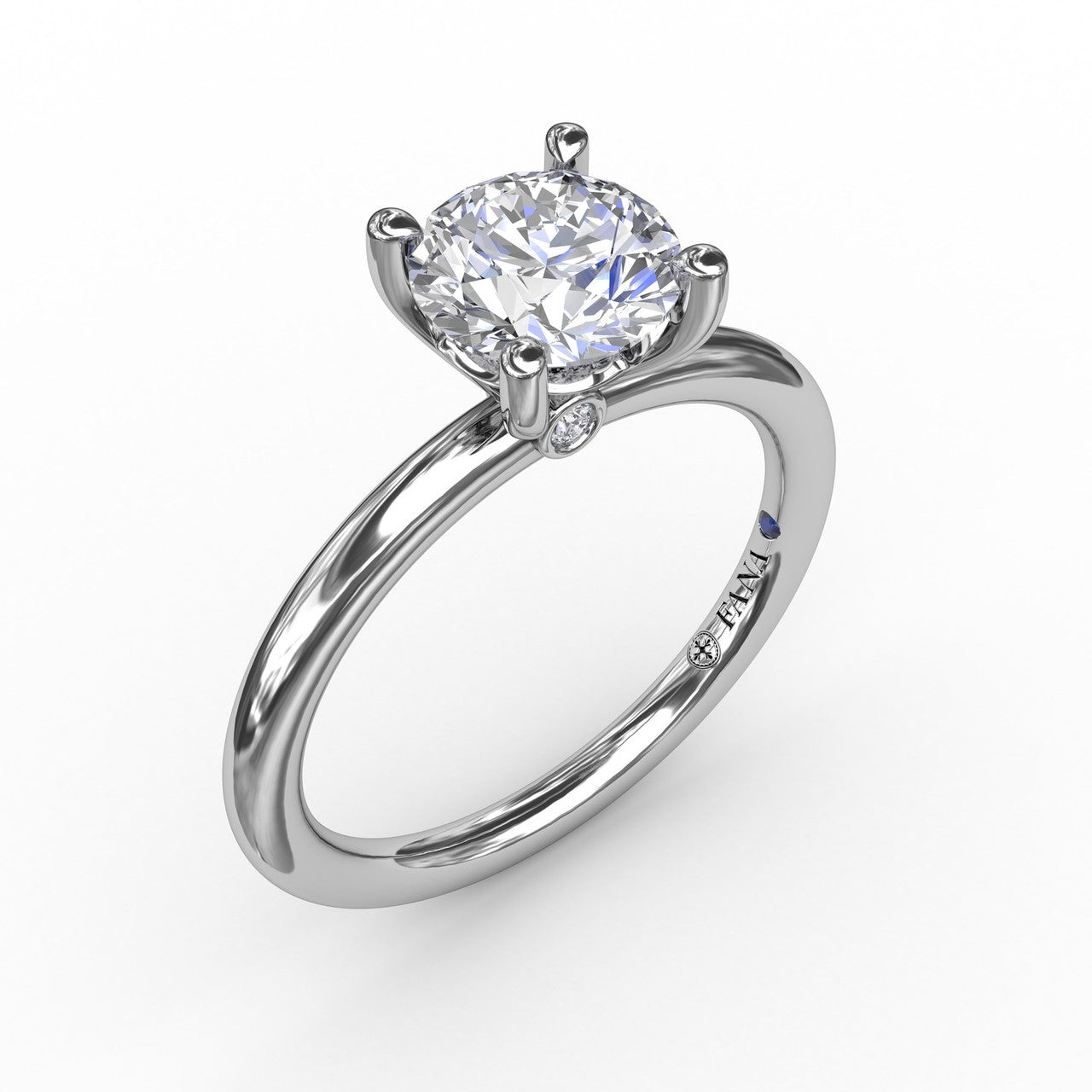 14k White Gold Classic Semi-Mount 
*center stone not included