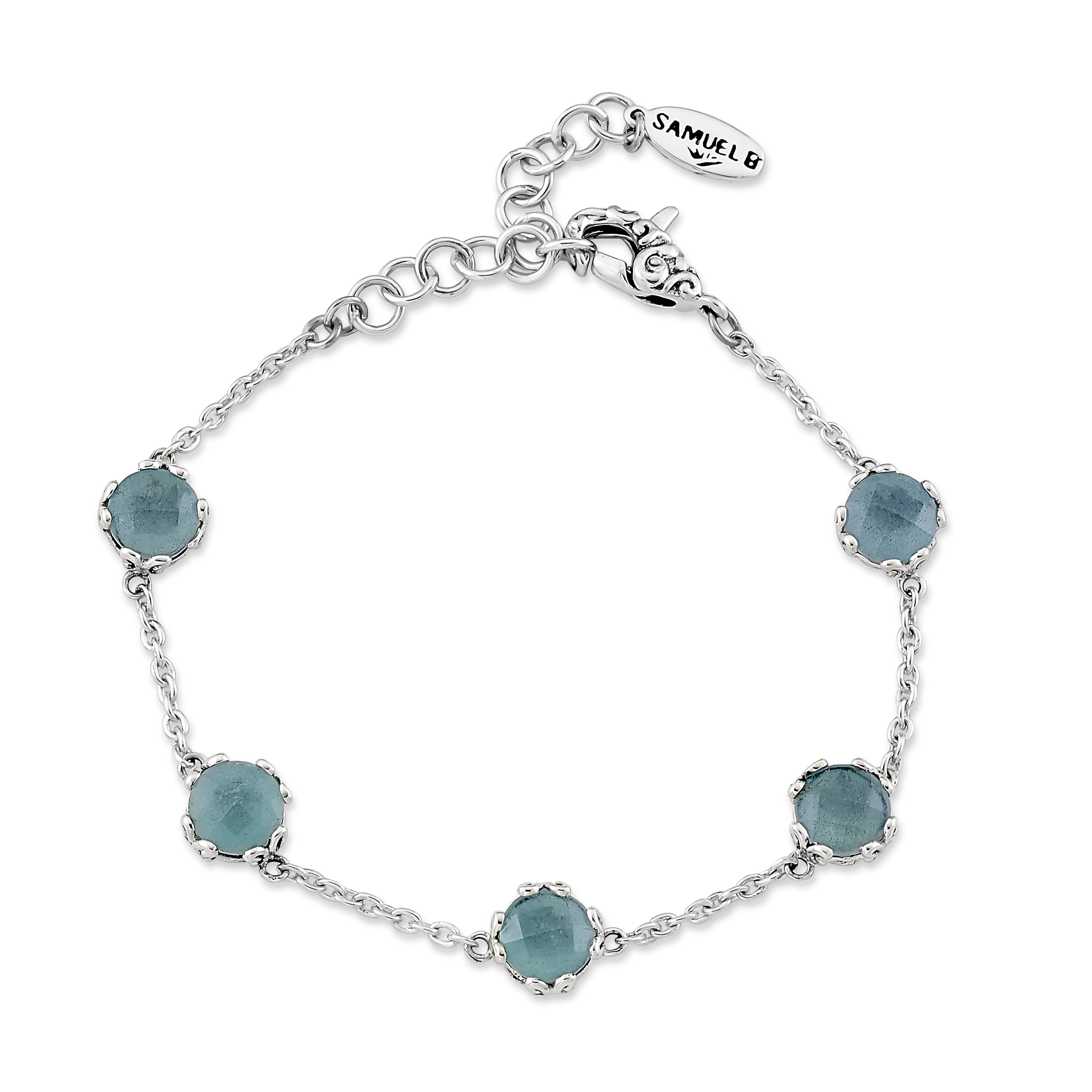 Sterling Silver Aquas Bracelet