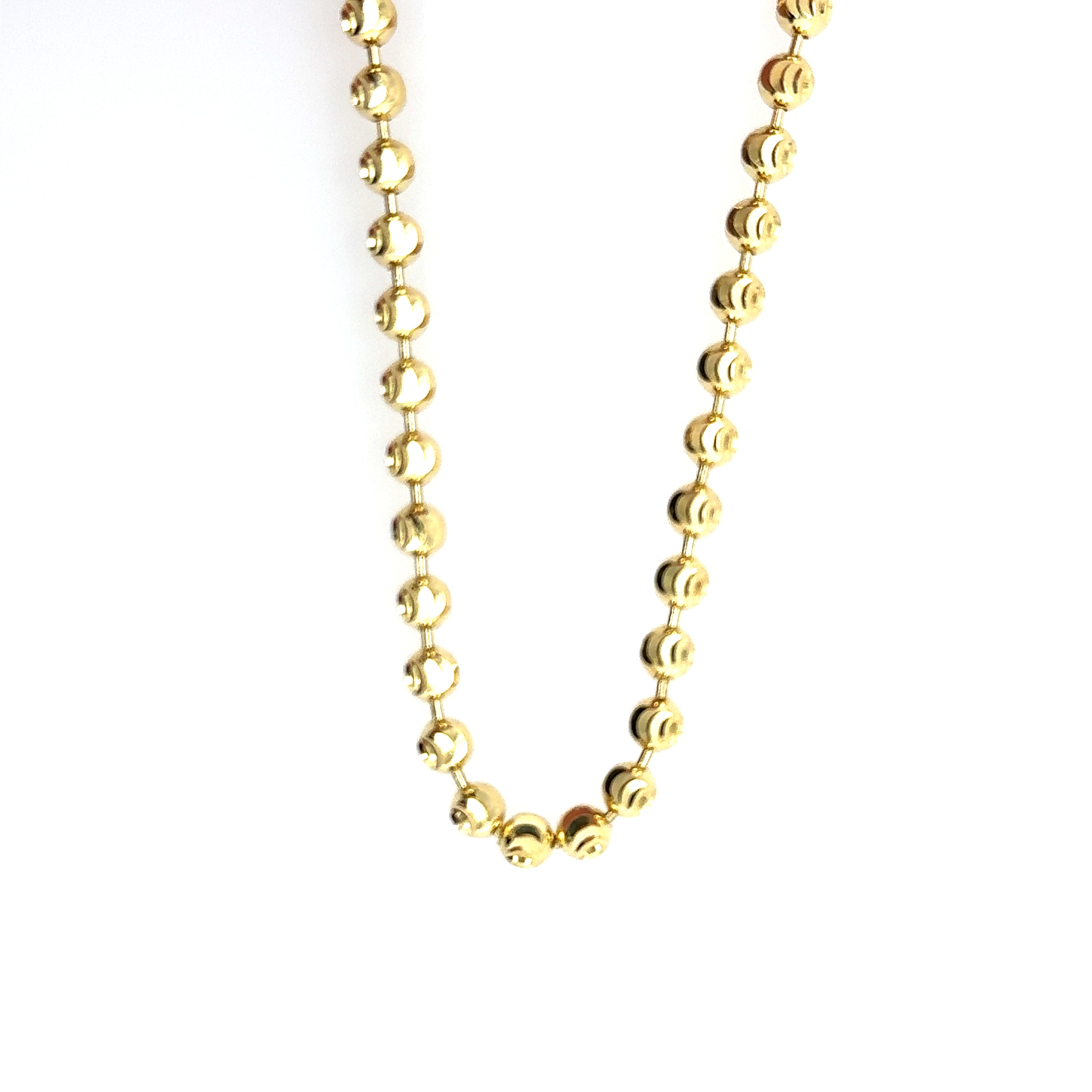14K Yellow Gold Bead Necklace