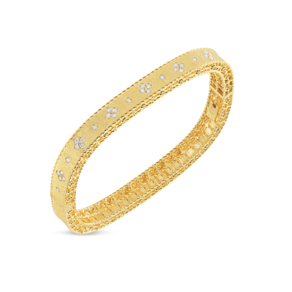 18K Yellow Gold Diamond Bangle Bracelet