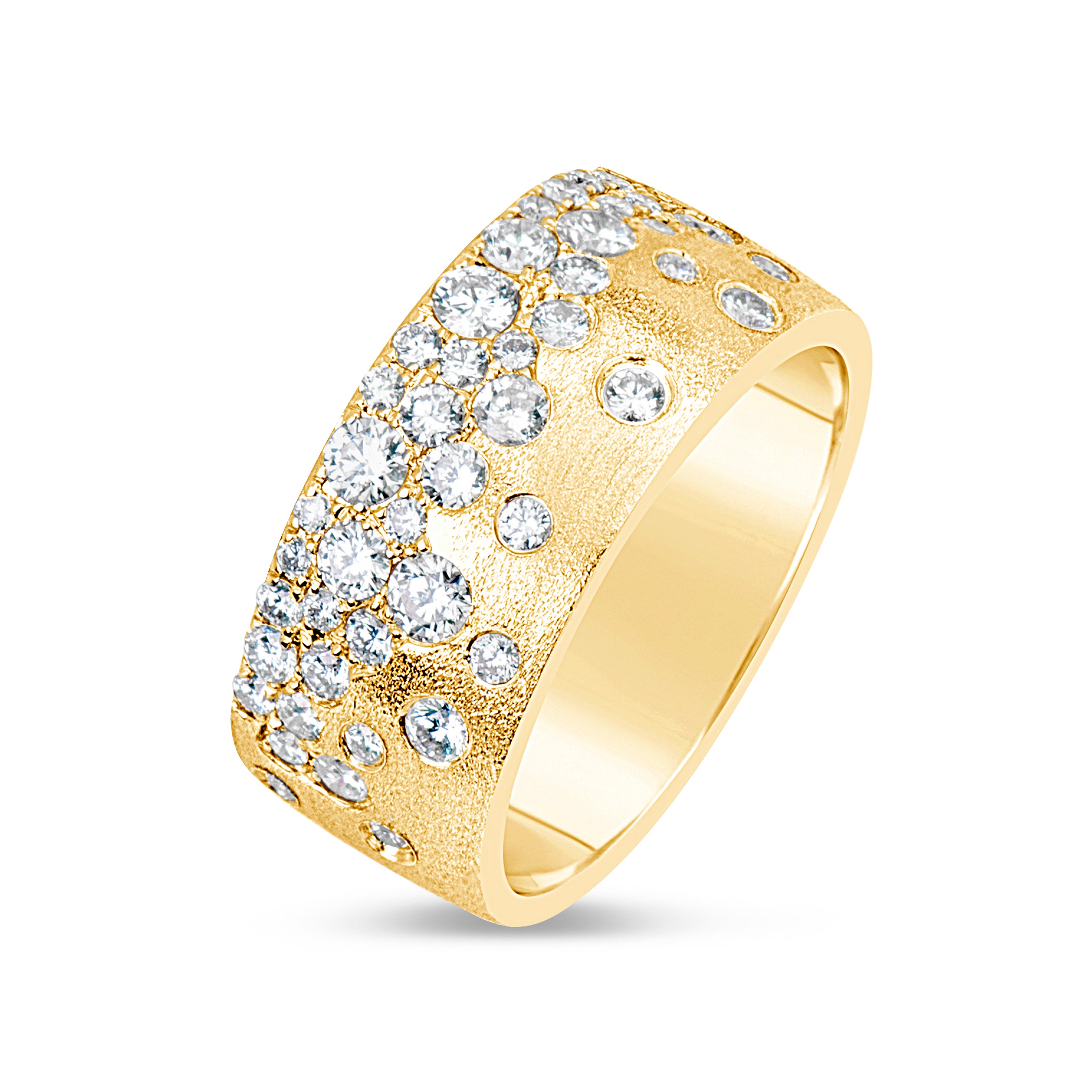 14K Yellow Gold Diamond Fashion Ring