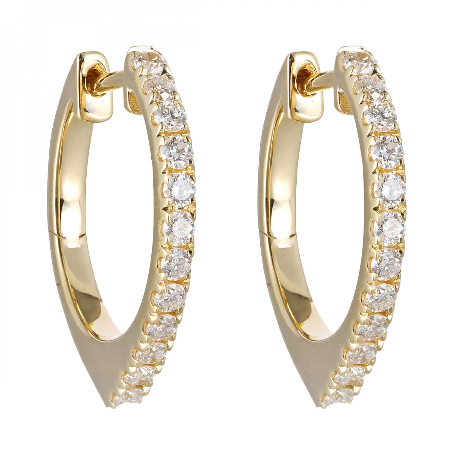 14K Yellow Gold Lakeshore Diamond Earrings