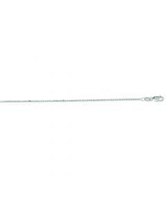14k White Gold Cable Link Necklace
