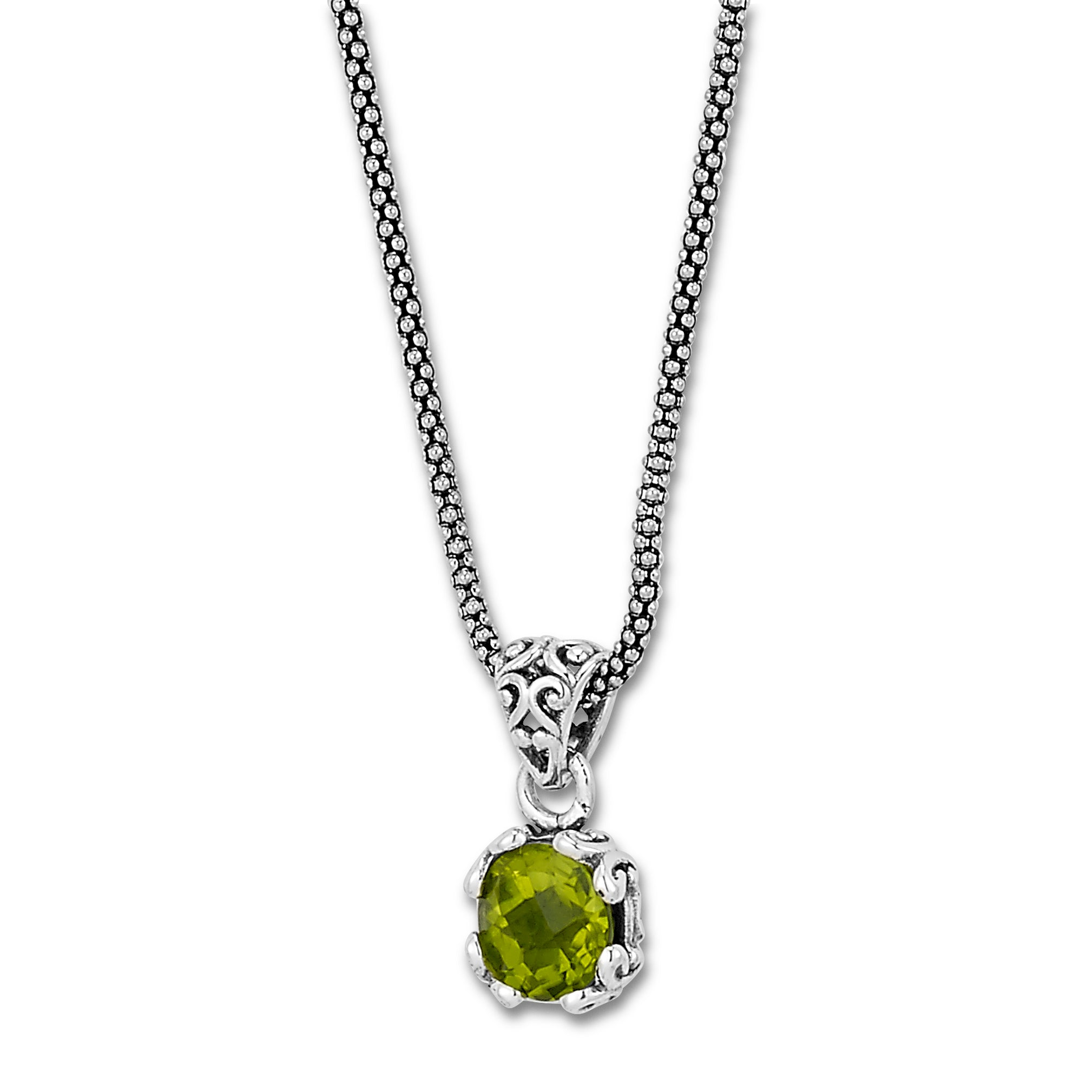 Sterling Silver Peridot Pendant