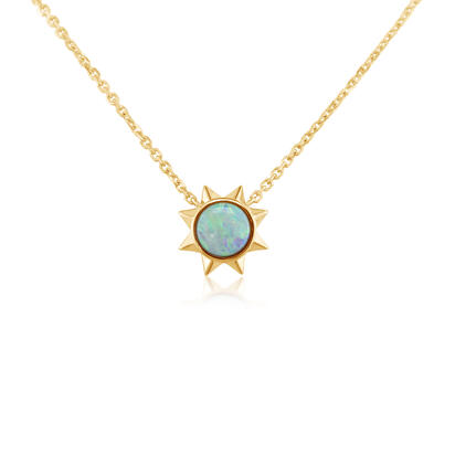 14K Yellow Gold Opal Pendant