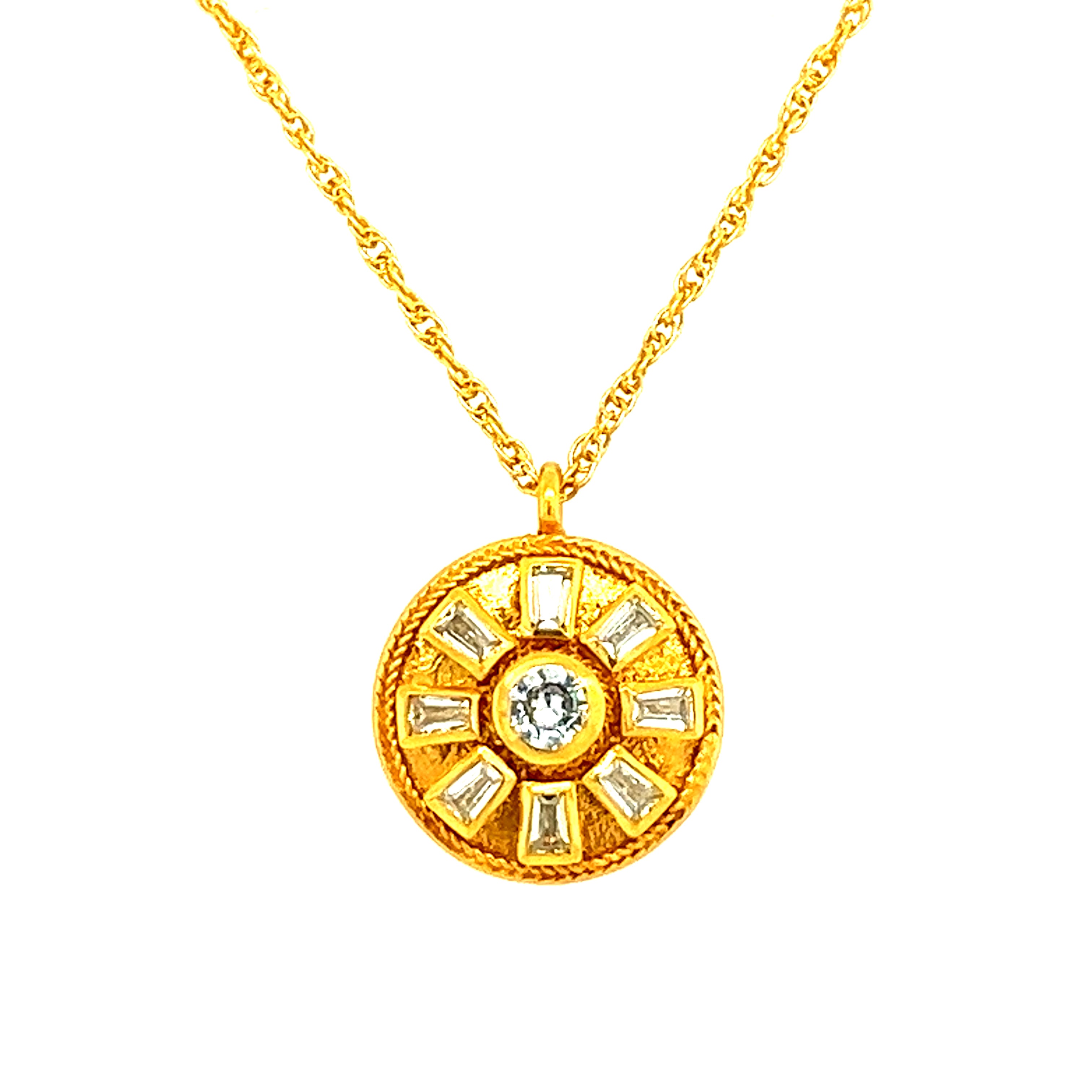 Gold Plated Aurora Necklace With CZ