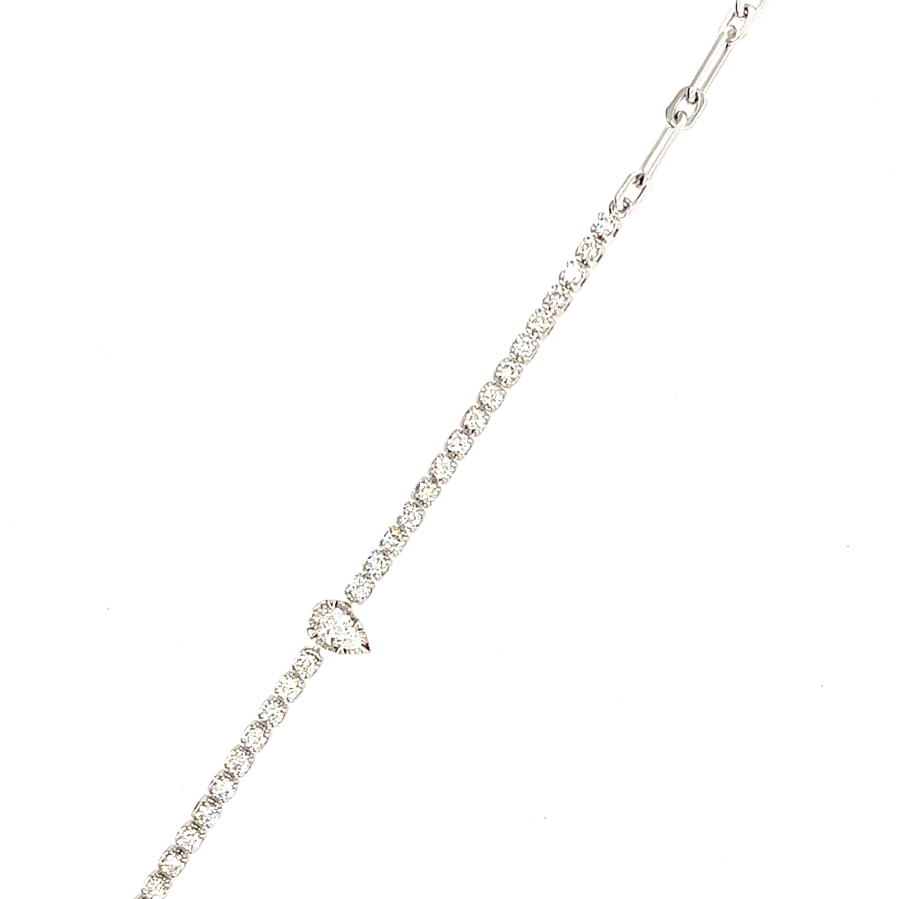 14k White Gold Lakeshore Tennis Diamond Bracelet