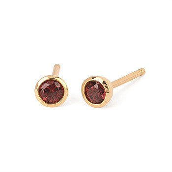 Sterling Silver Garnets Earrings
