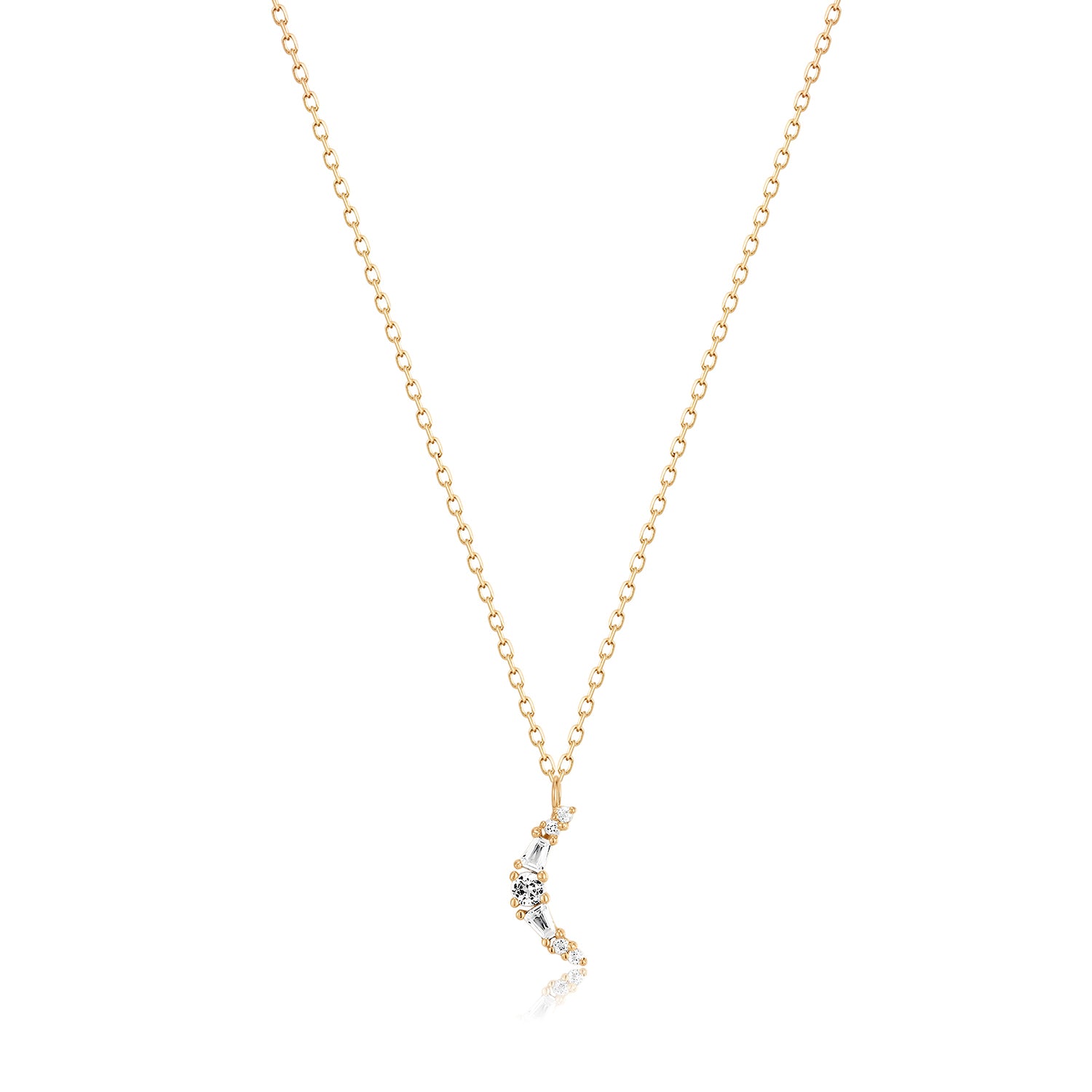 14K Yellow Gold Sapphire Necklace