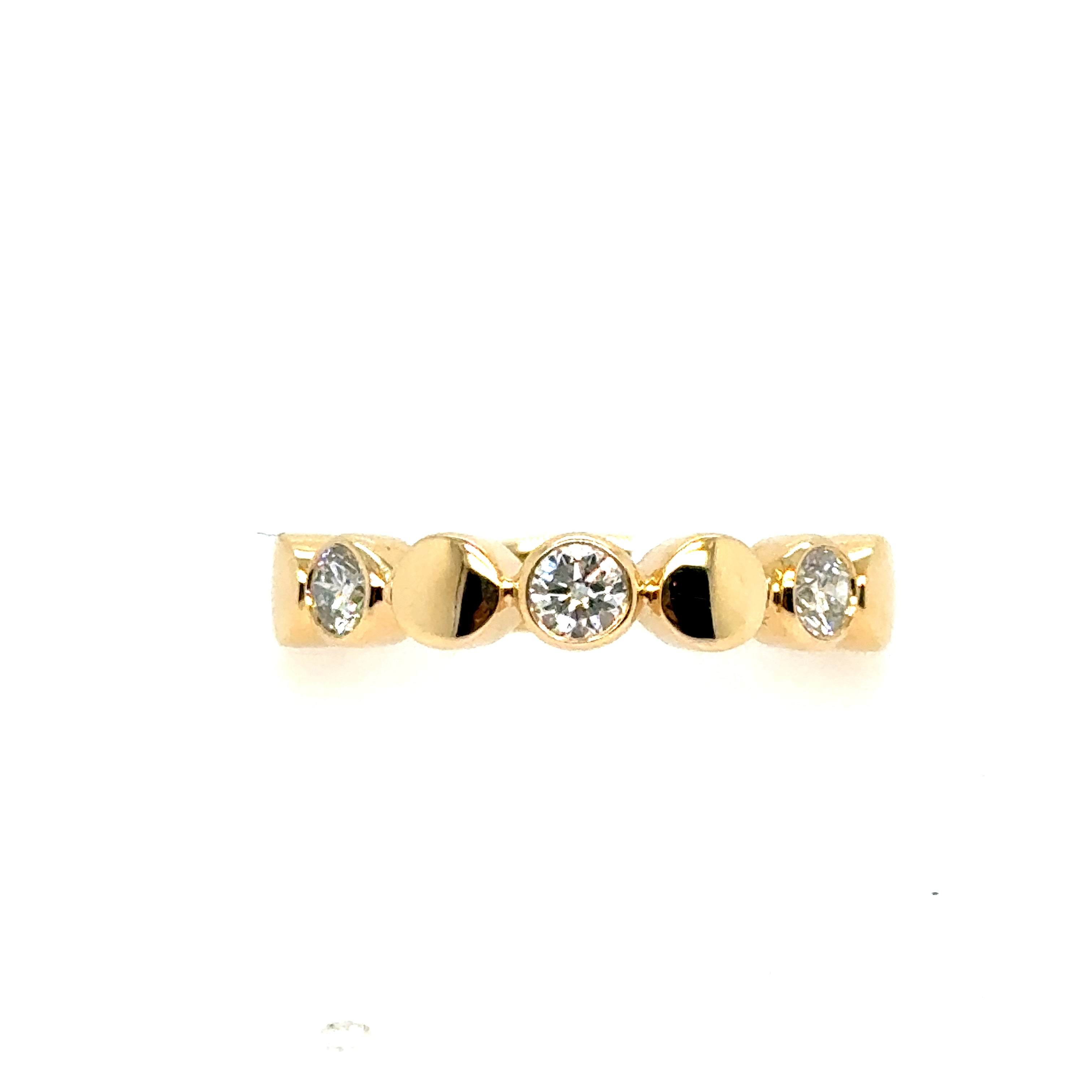 14K Yellow Gold Diamond Fashion Ring