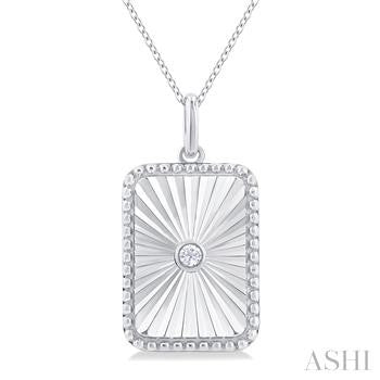 Sterling Silver Diamond Pendant