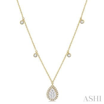 14K Yellow And White Gold Lake Michigan Lovebright Diamond Pendant