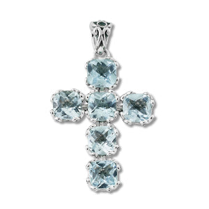 Sterling Silver Blue Topaz Pendant