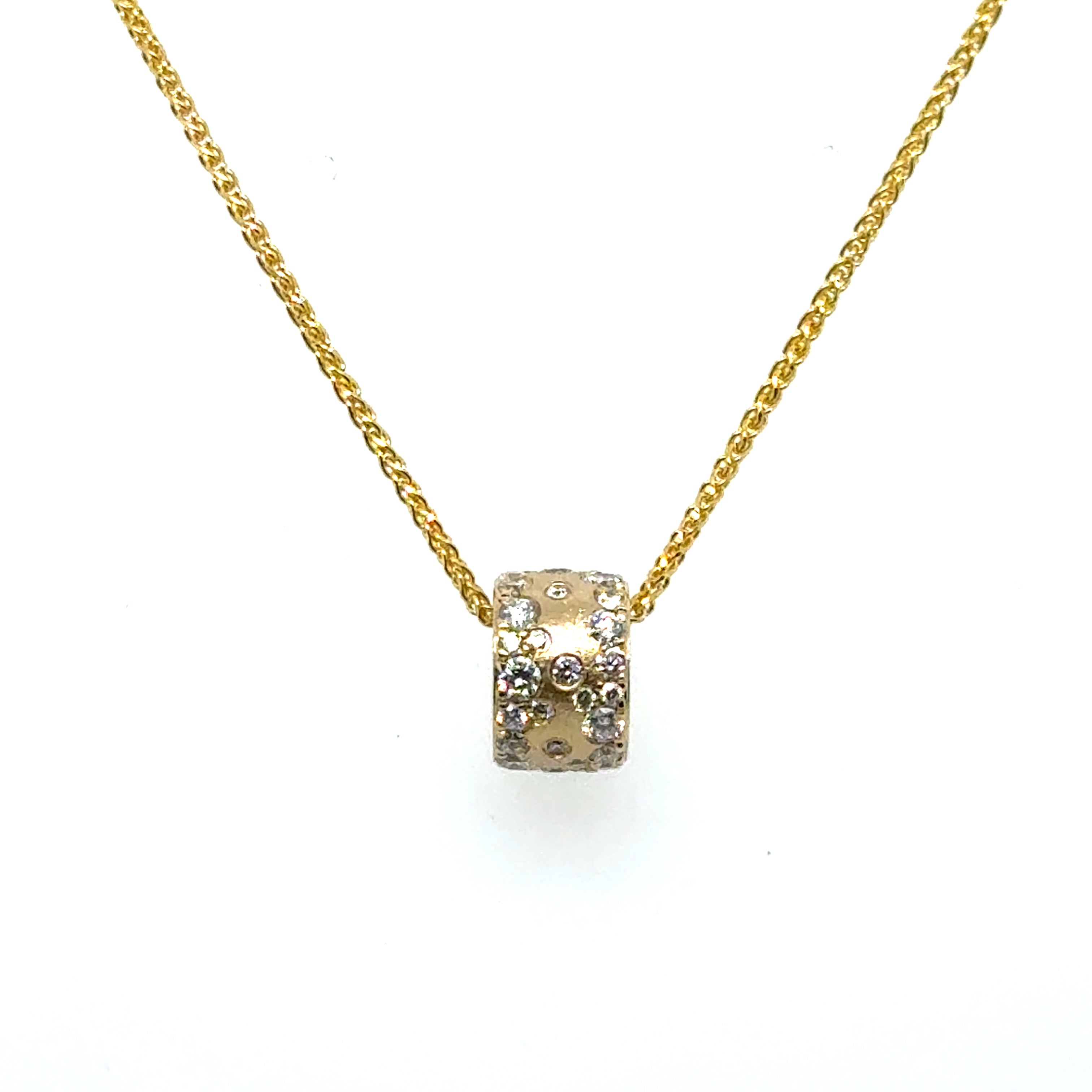 14K Yellow Gold Slide Diamond Pendant
