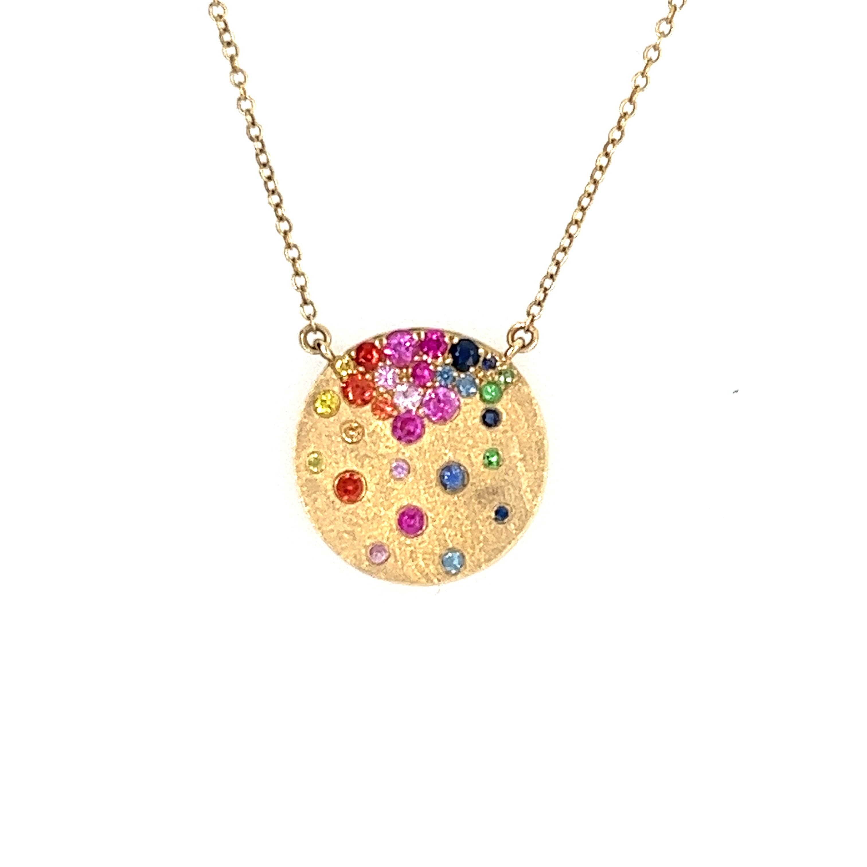 14K Yellow Gold Sapphire Pendant