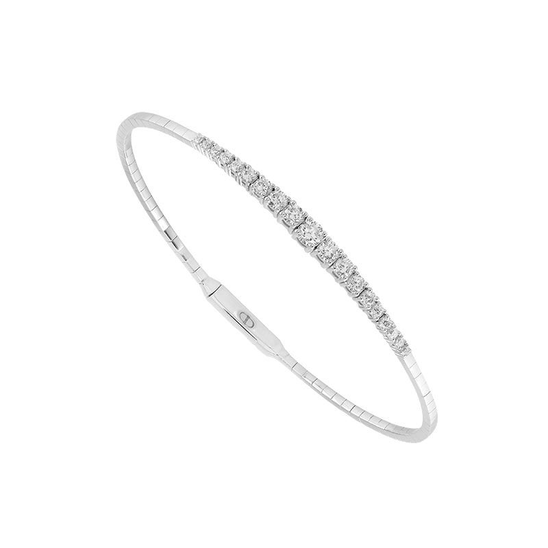 14k White Gold Diamond Flexie Bracelet