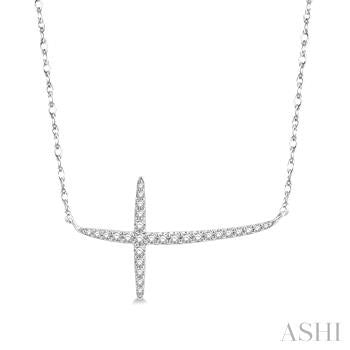 10K White Gold Diamond Necklace - Ashi Diamonds LLC