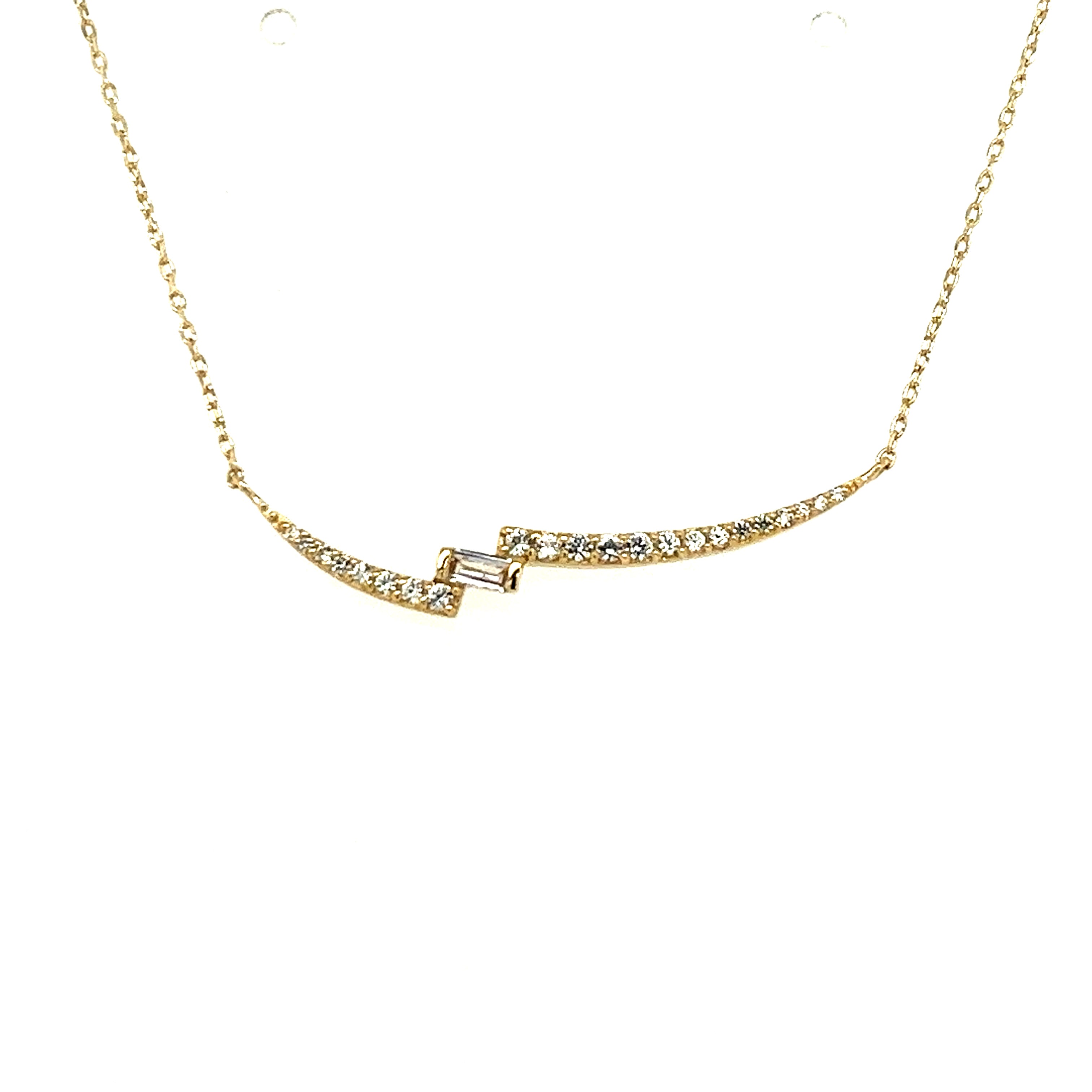 14K Yellow Gold Sapphire Necklace