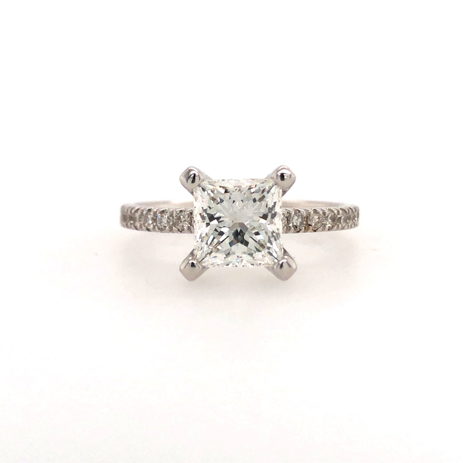 14k White Gold Princess Lakeshore Diamond Engagement Ring - Lakeshore Diamonds