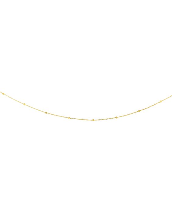 14K Yellow Gold Saturn Necklace