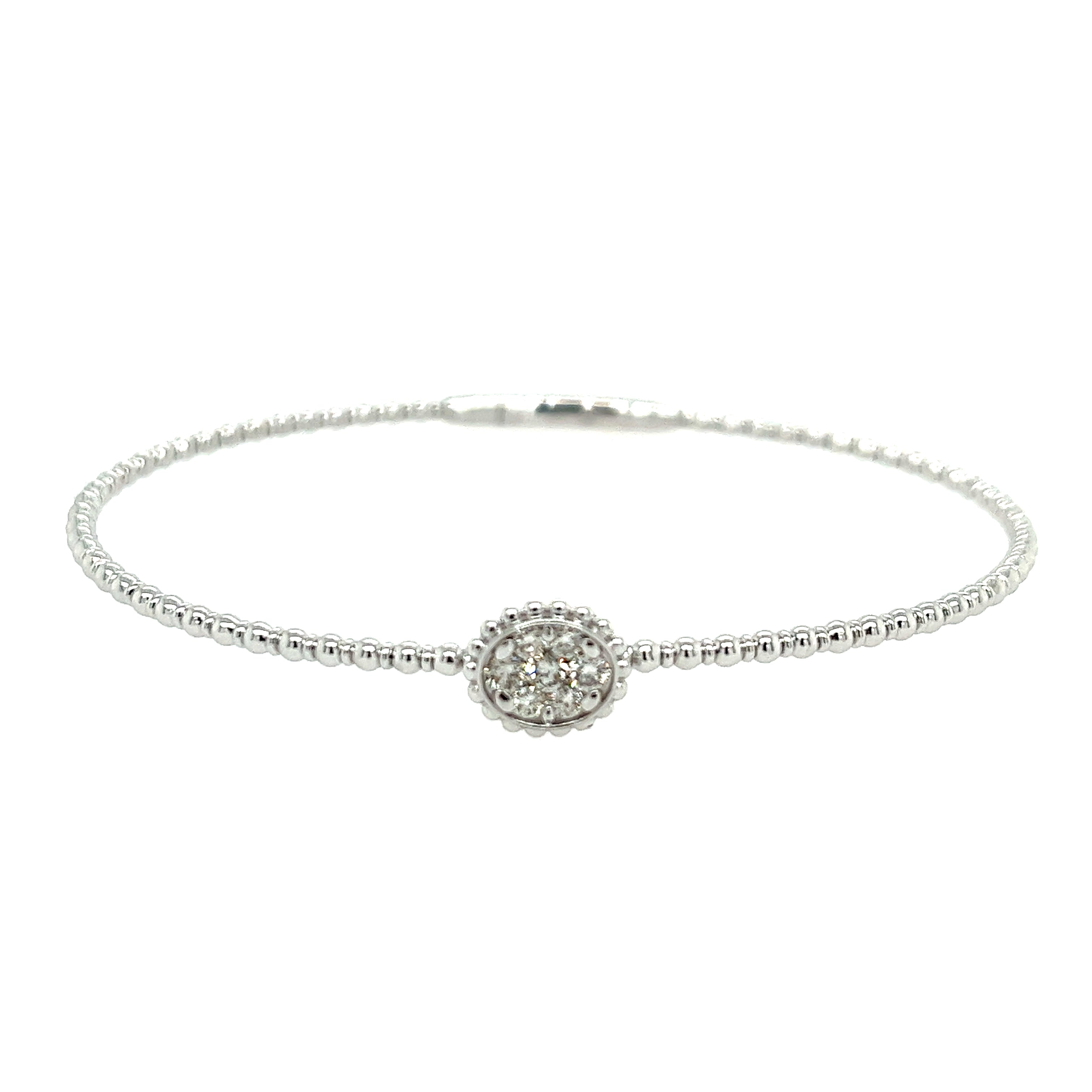 14k White Gold Diamond Flexie Bracelet