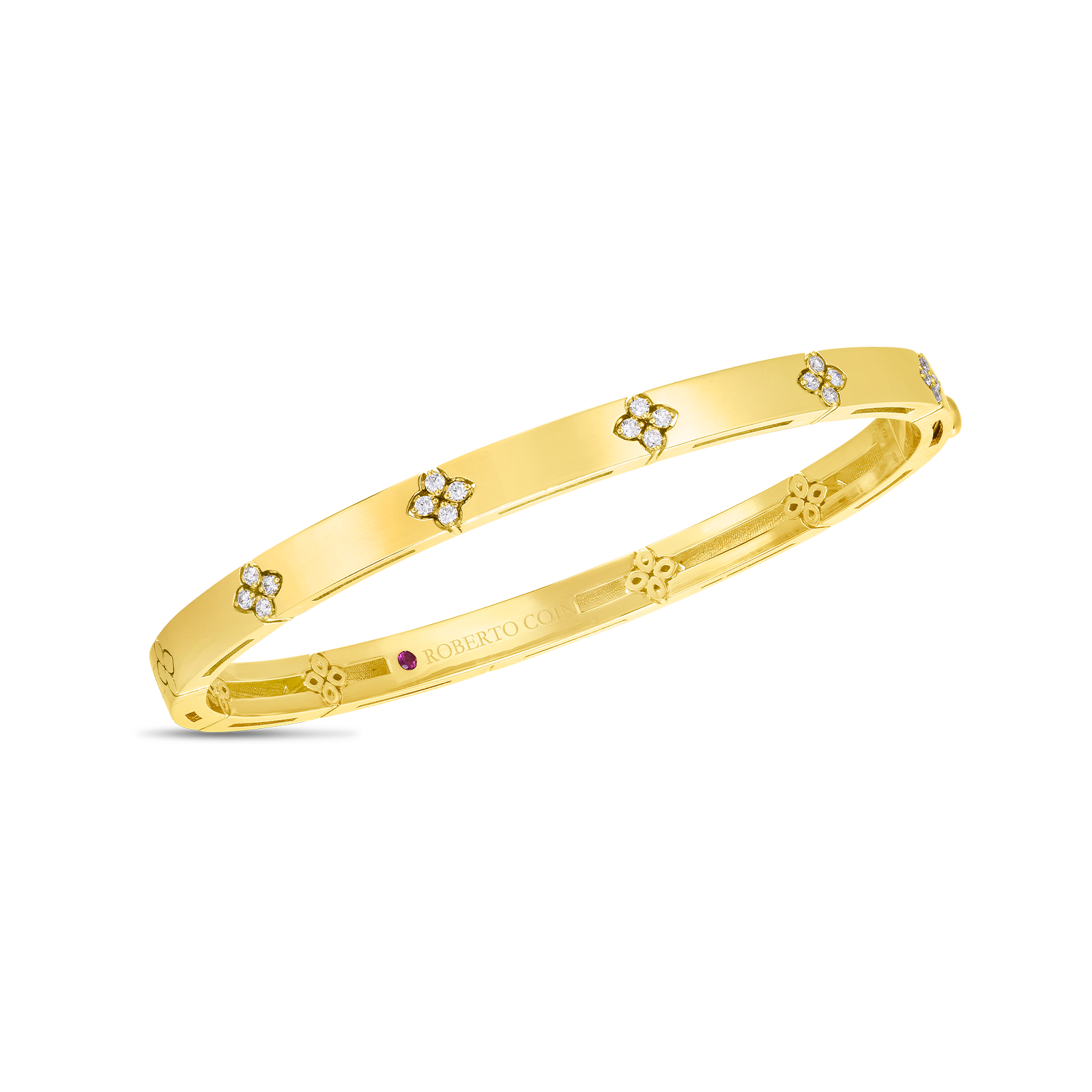 18K Yellow Gold Diamond Bangle Bracelet