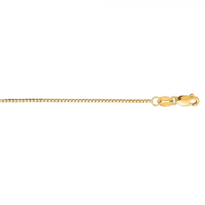 14K Yellow Gold Box Necklace