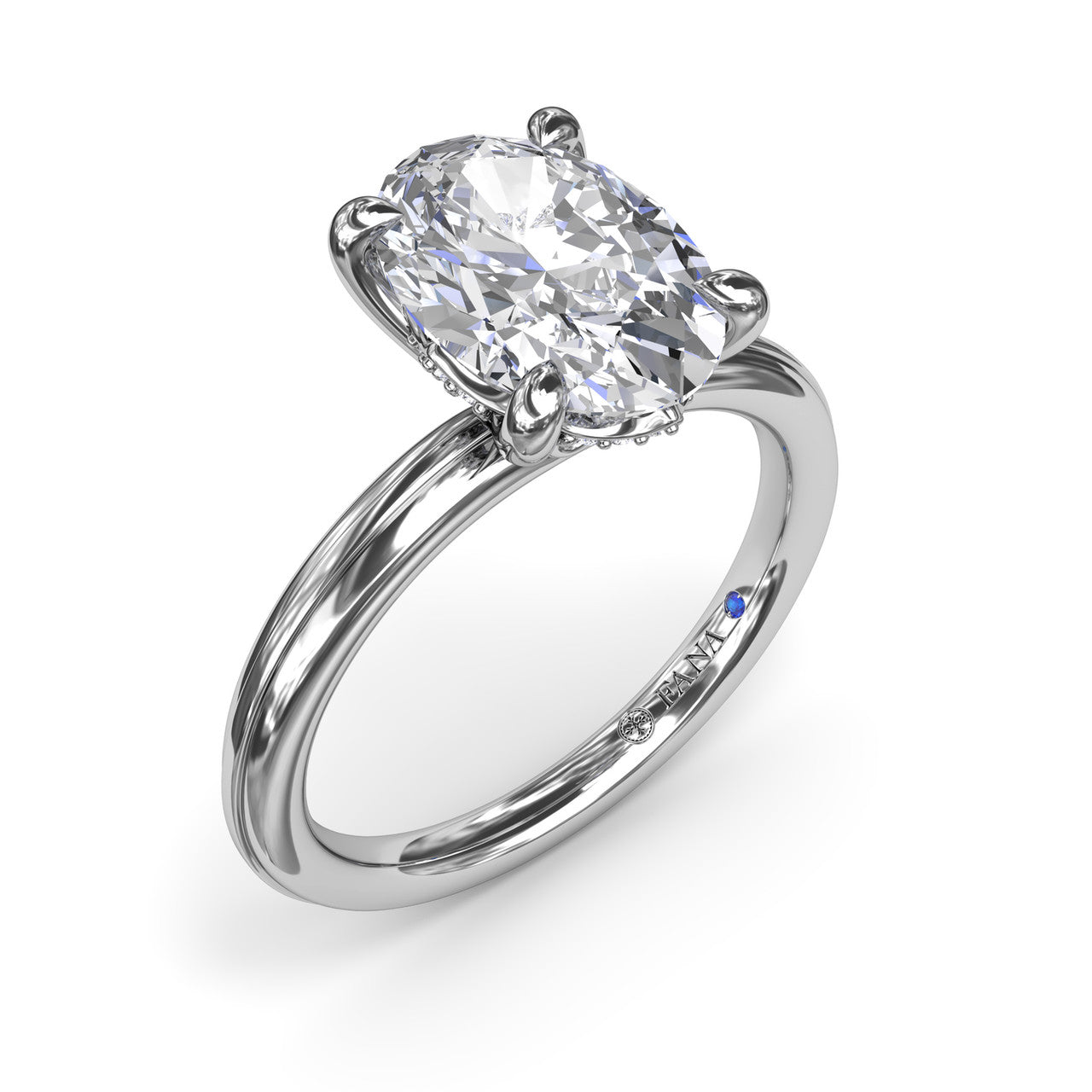 14K Yellow And White Gold Classic Semi-Mount 
*center stone not included