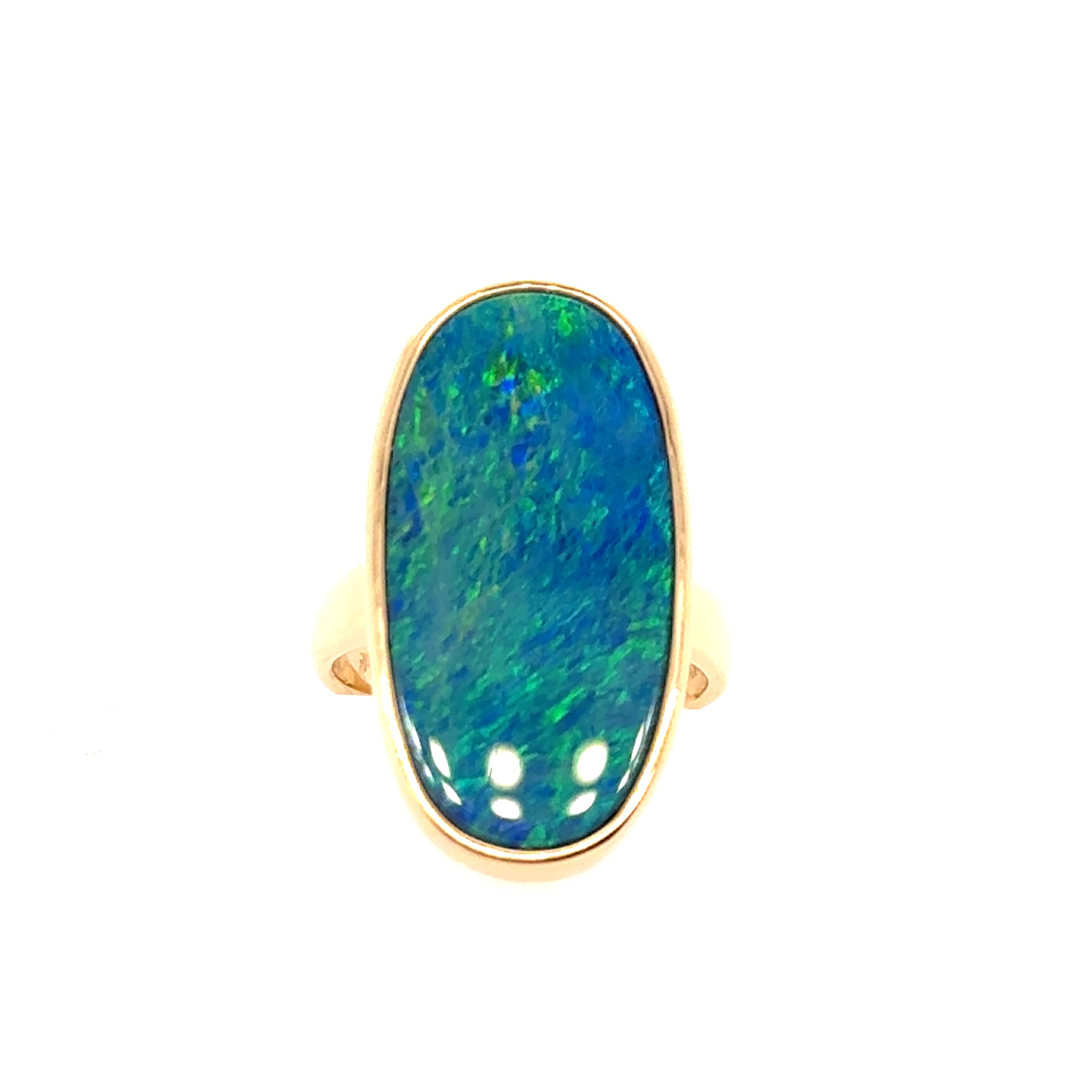 14K Yellow Gold Opal Ring