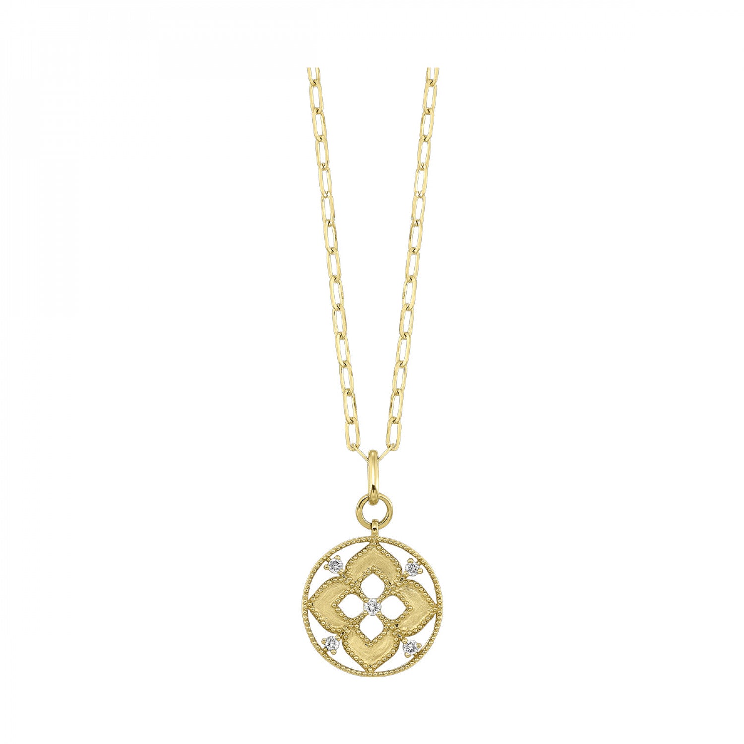 14K Yellow Gold Lakeshore Diamond Pendant