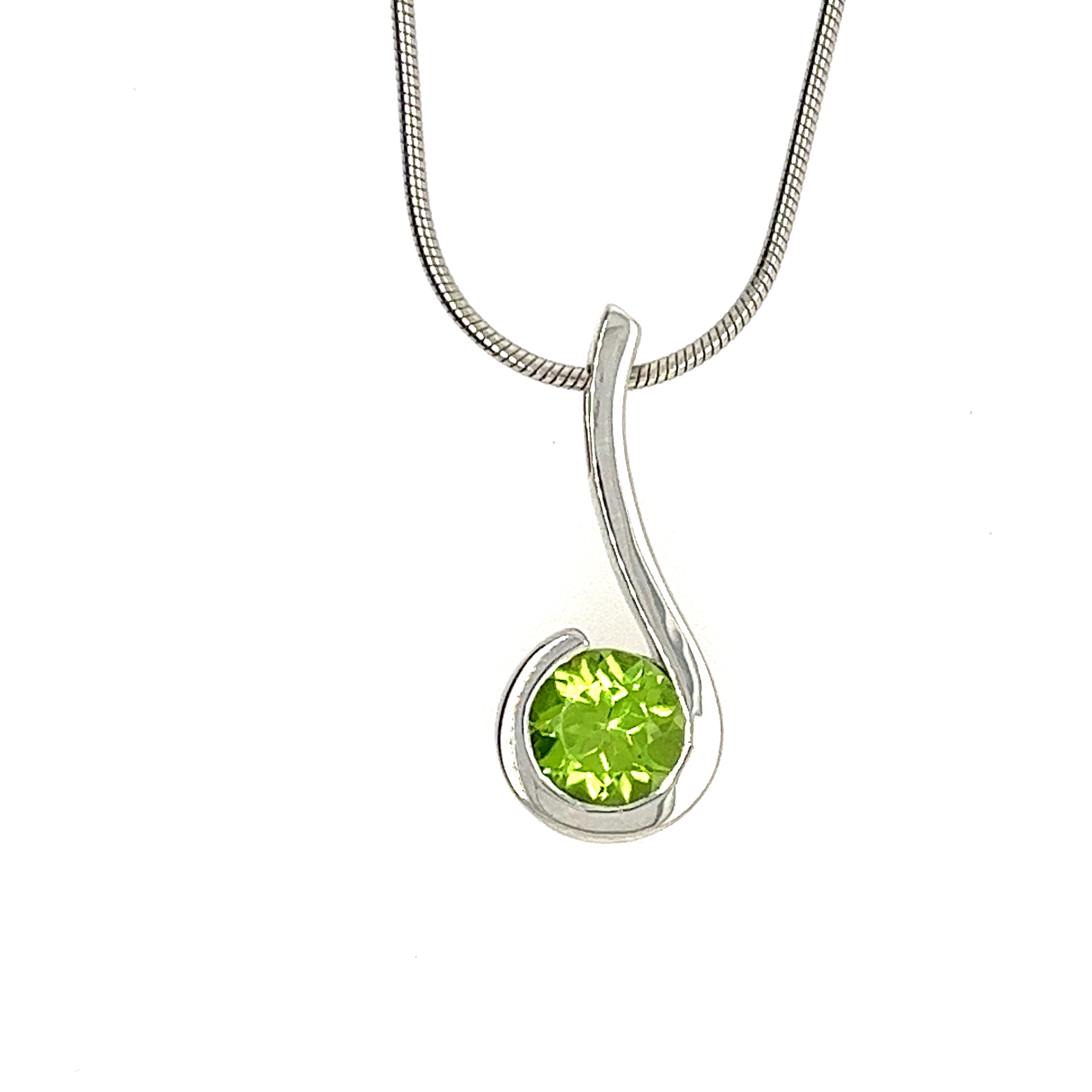 Sterling Silver Peridot Pendant
