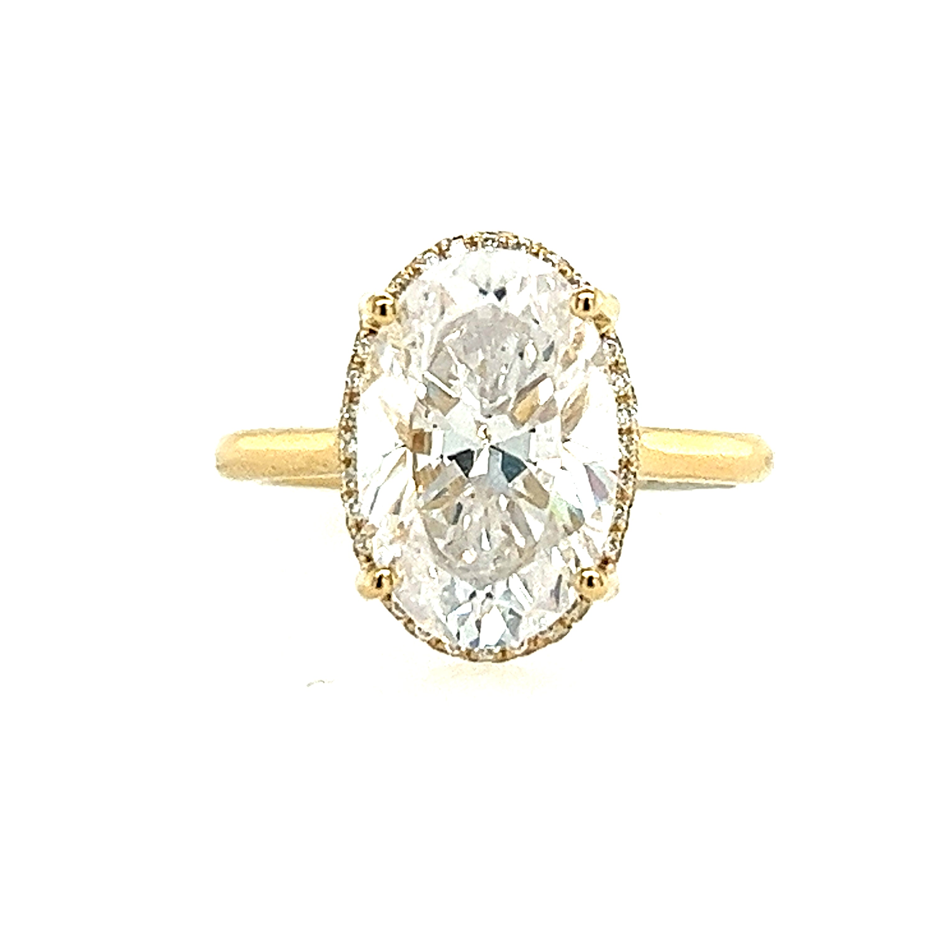 14K Yellow And White Gold Halo Semi-Mount 
*center stone not included
