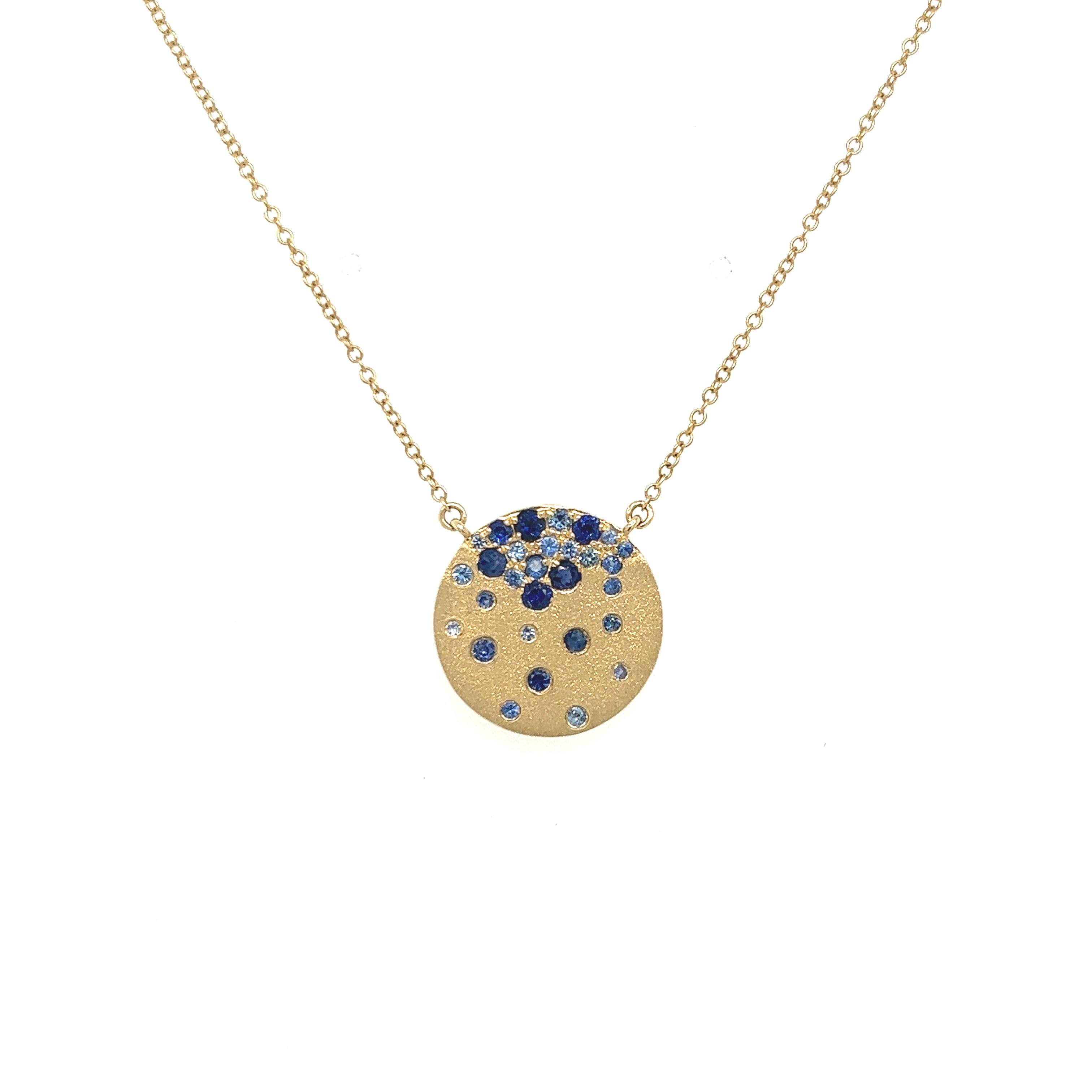 14K Yellow Gold Sapphire Pendant