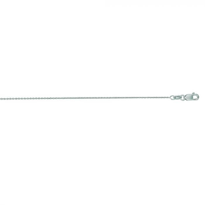 14k White Gold Cable Link Necklace