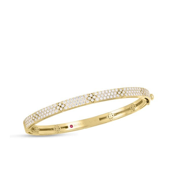 18k White Gold Diamond Bangle Bracelet