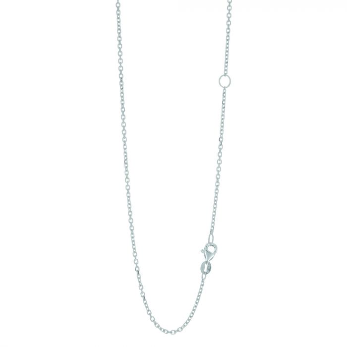 14k White Gold Cable Link Necklace