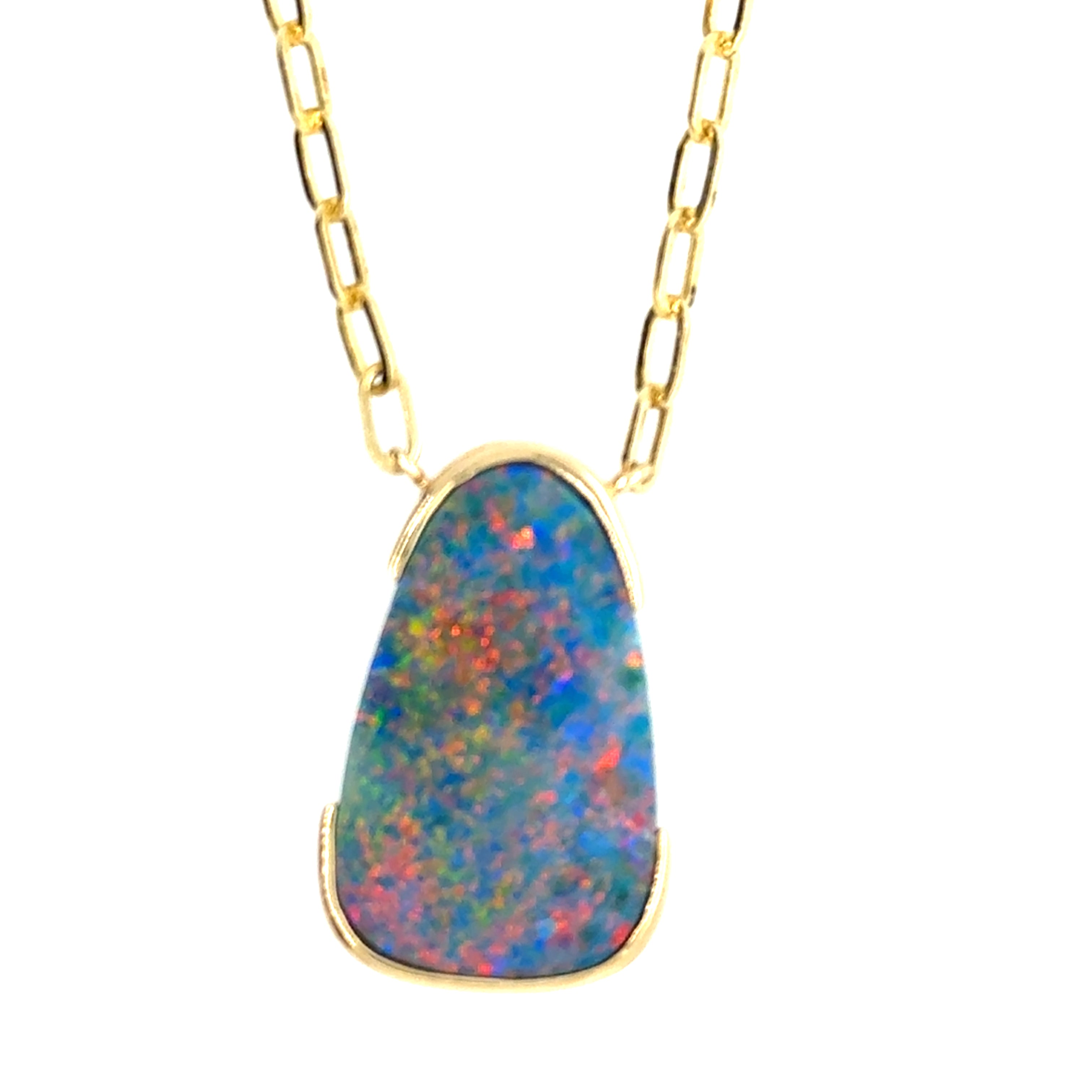 14K Yellow Gold Opal Pendant
