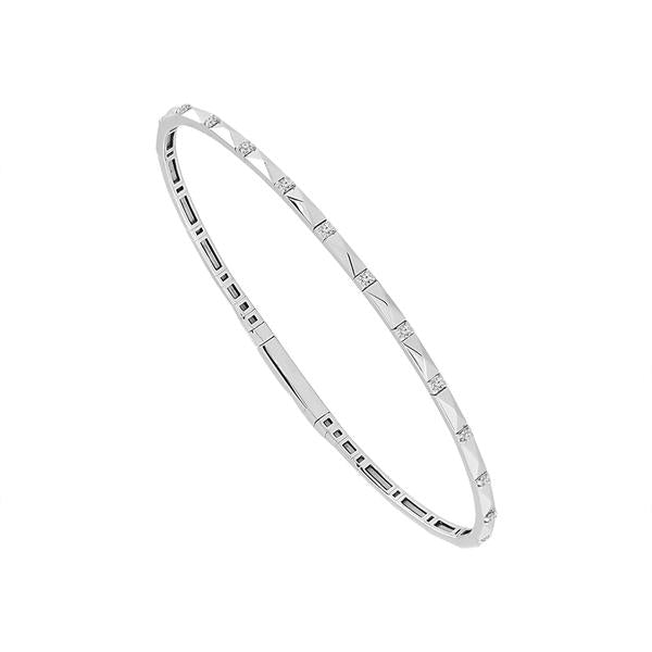 14k White Gold Diamond Flexie Bracelet