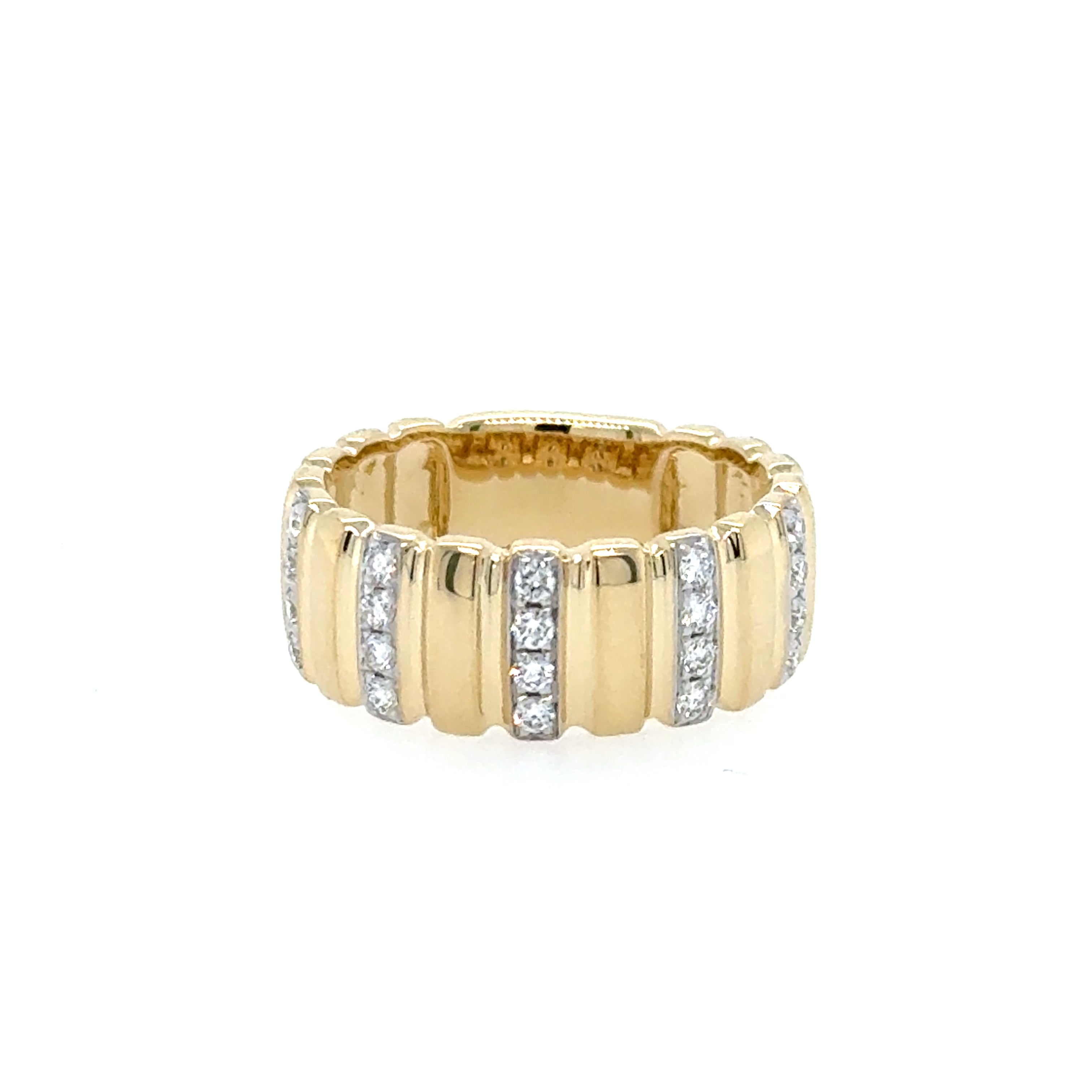 14K Yellow Gold Diamond Fashion Ring