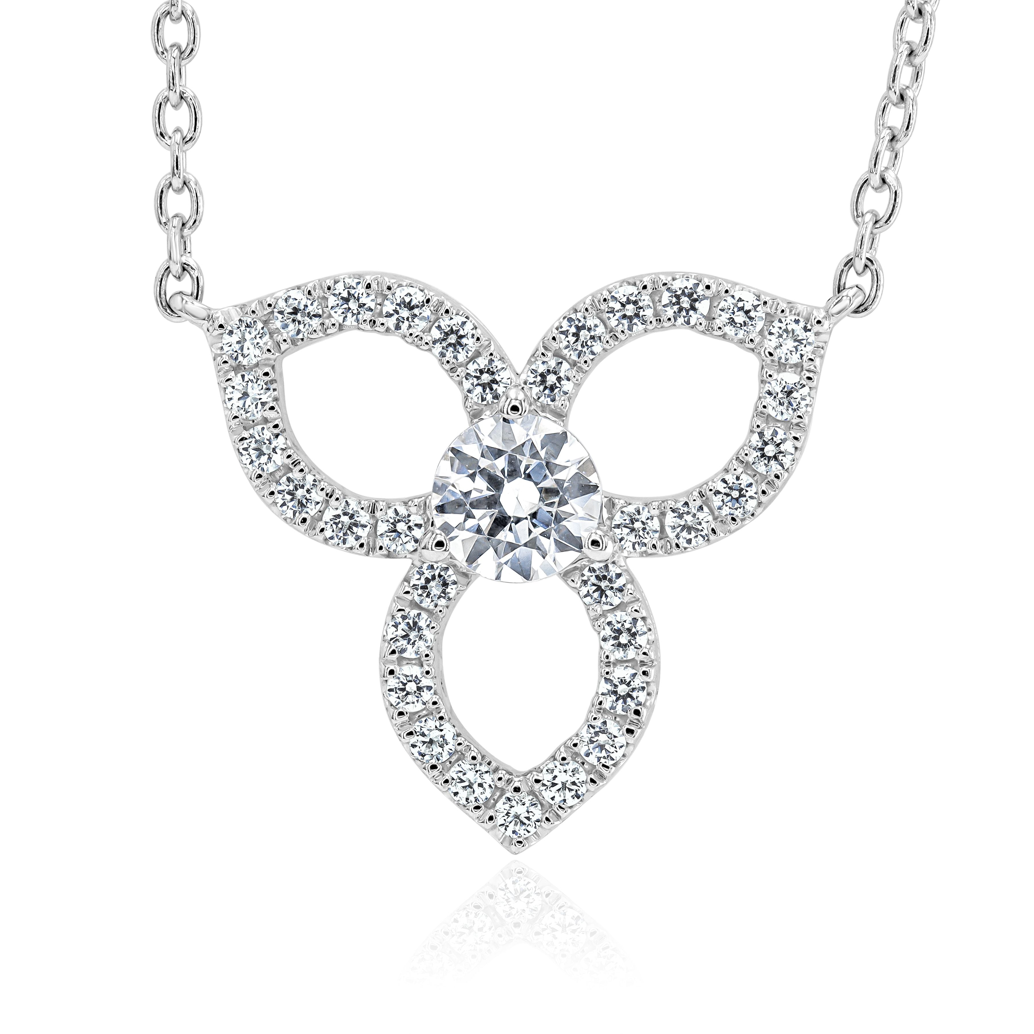 18k White Gold Diamond Pendant