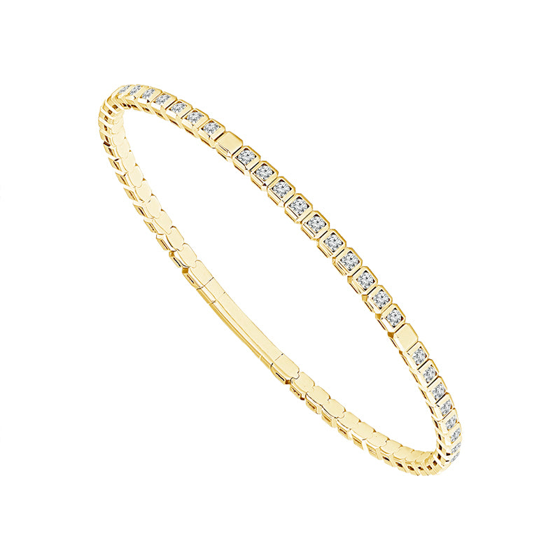 14K Yellow Gold Diamond Flexie Bracelet - IDD USA LLC