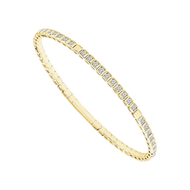 14K Yellow Gold Diamond Flexie Bracelet