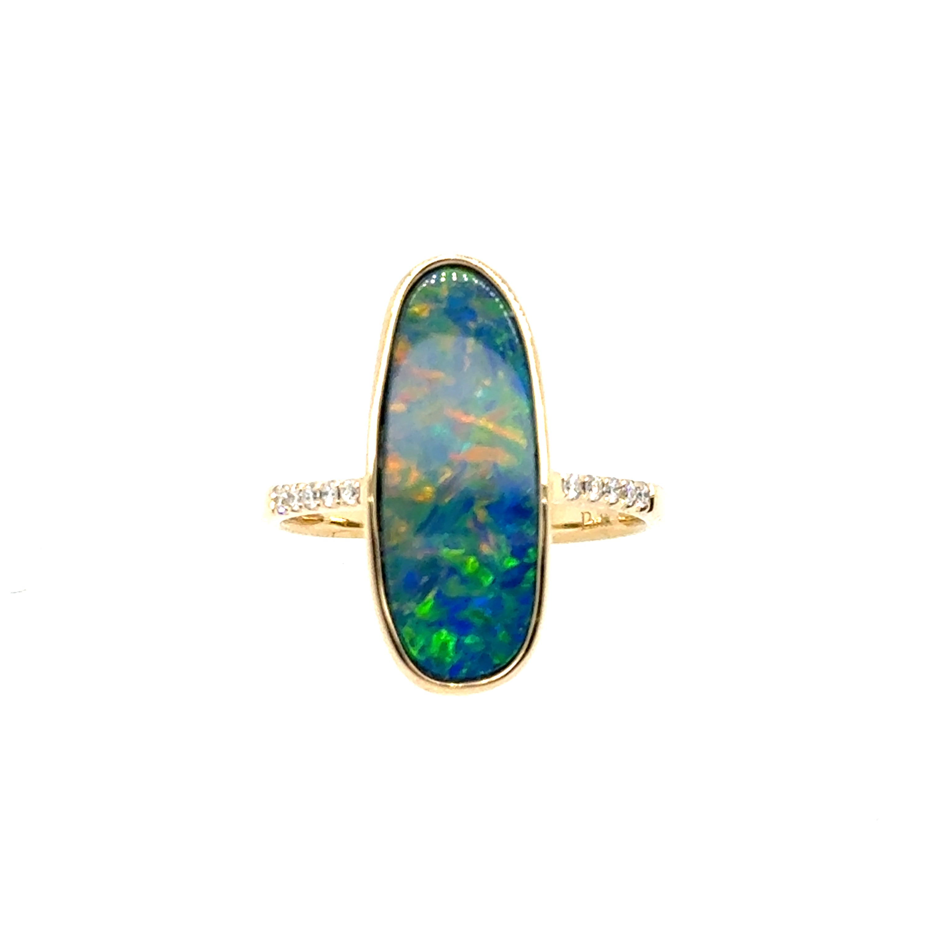 14K Yellow Gold Opal Ring
