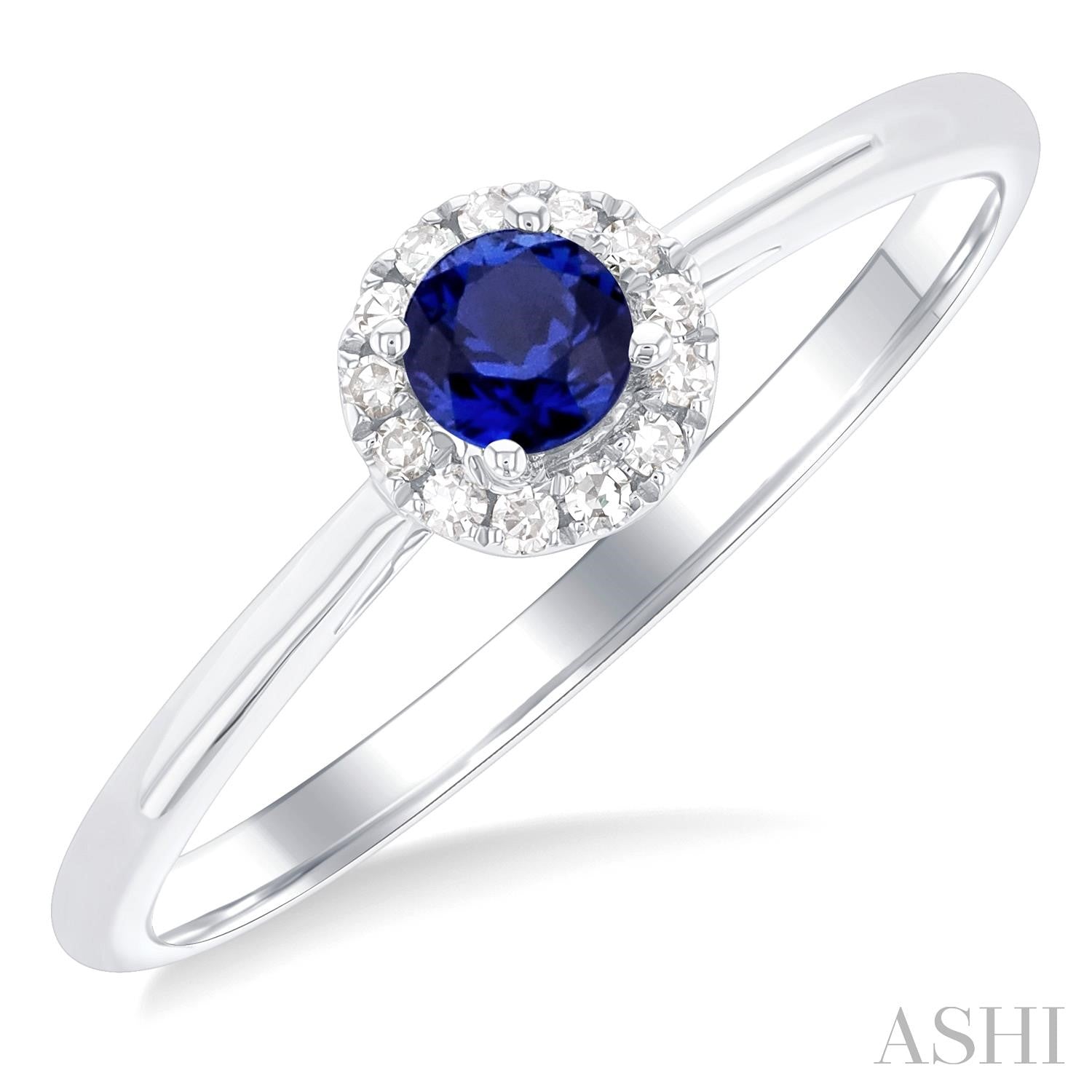 10K White Gold Sapphire Ring