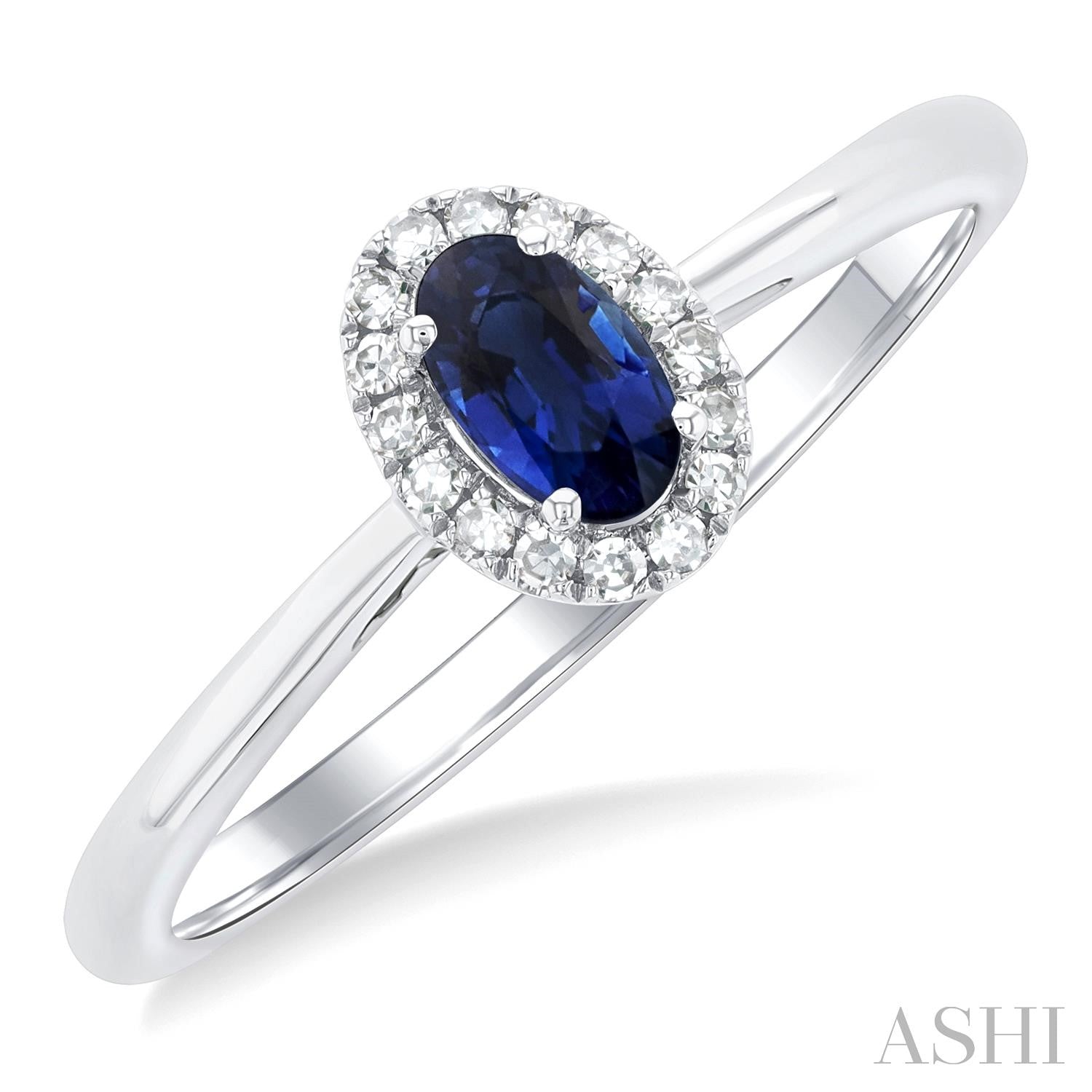 10K White Gold Sapphire Ring