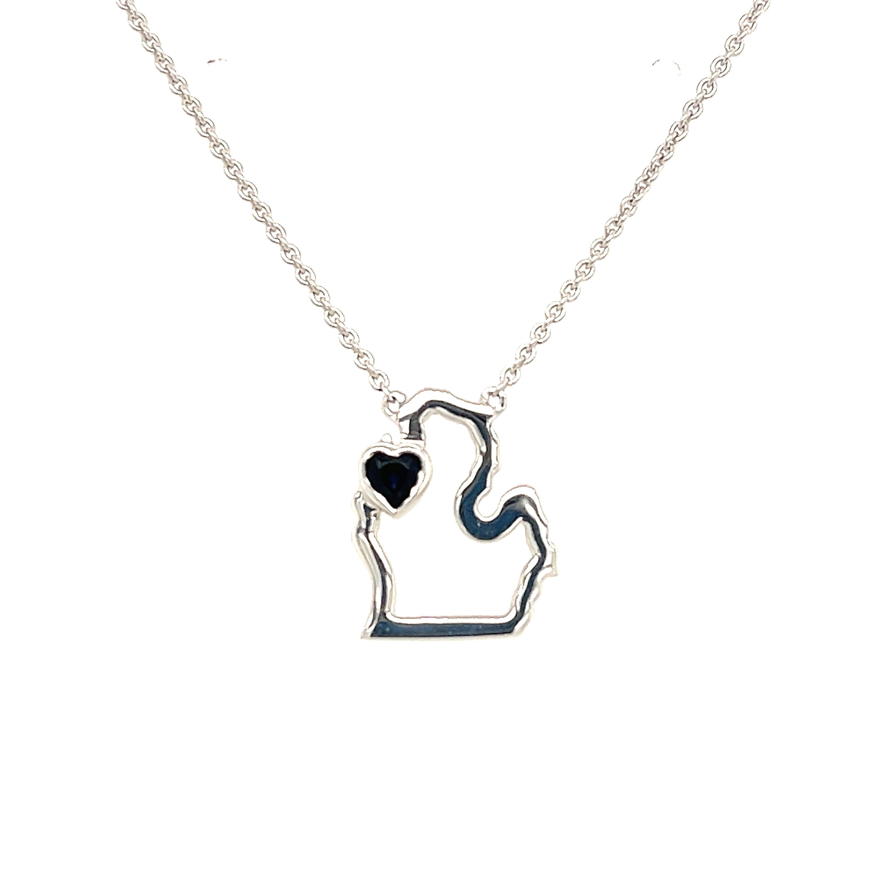 Sterling Silver Sapphire Pendant