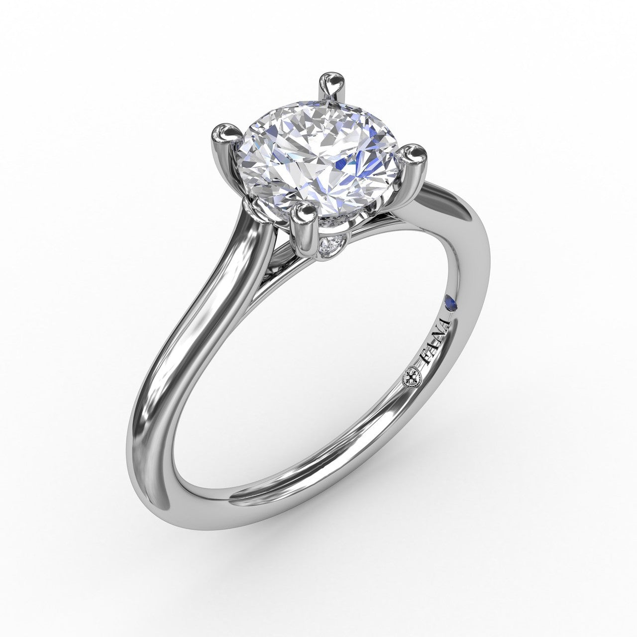 14k White Gold Classic Semi-Mount 
*center stone not included