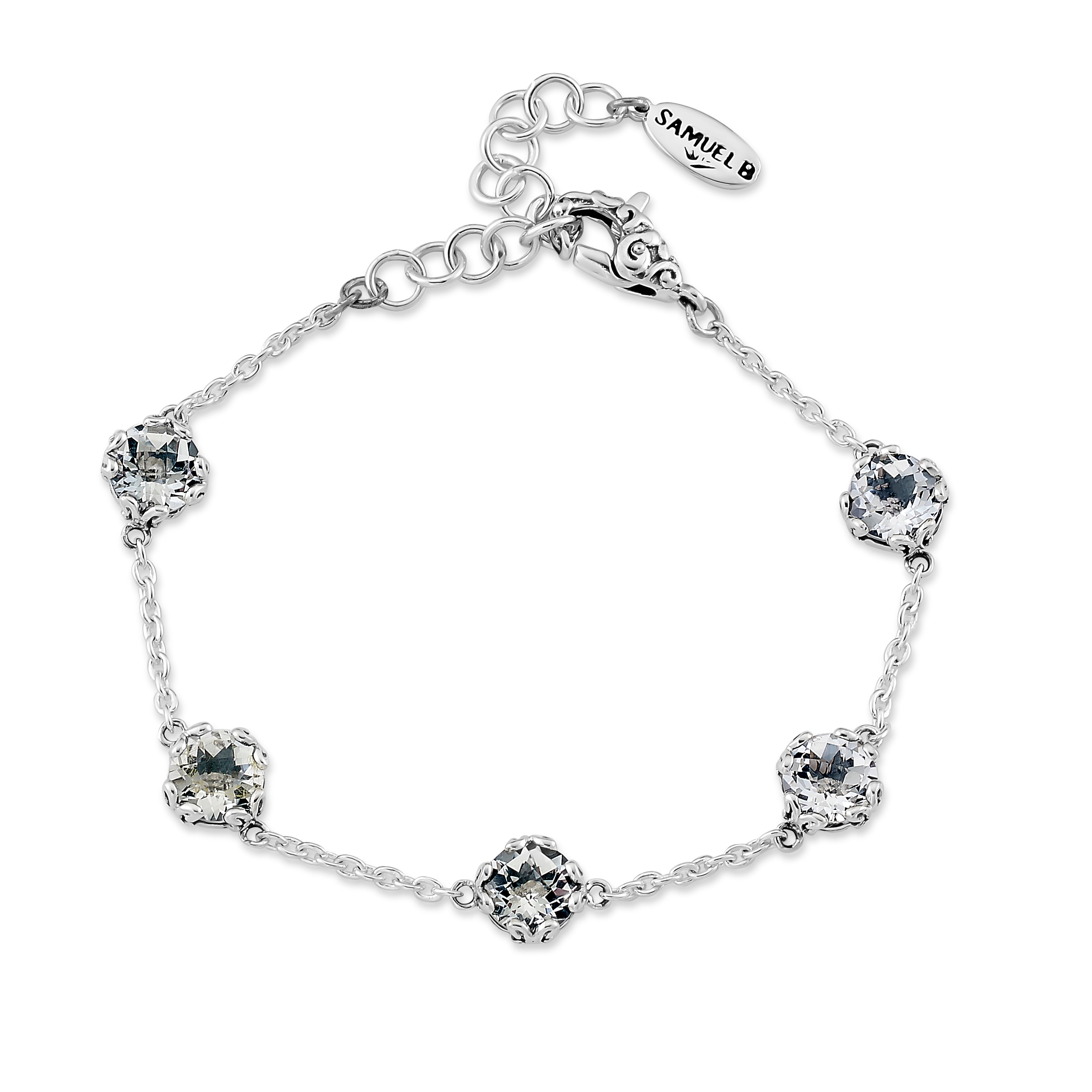 Sterling Silver White Topaz Bracelet